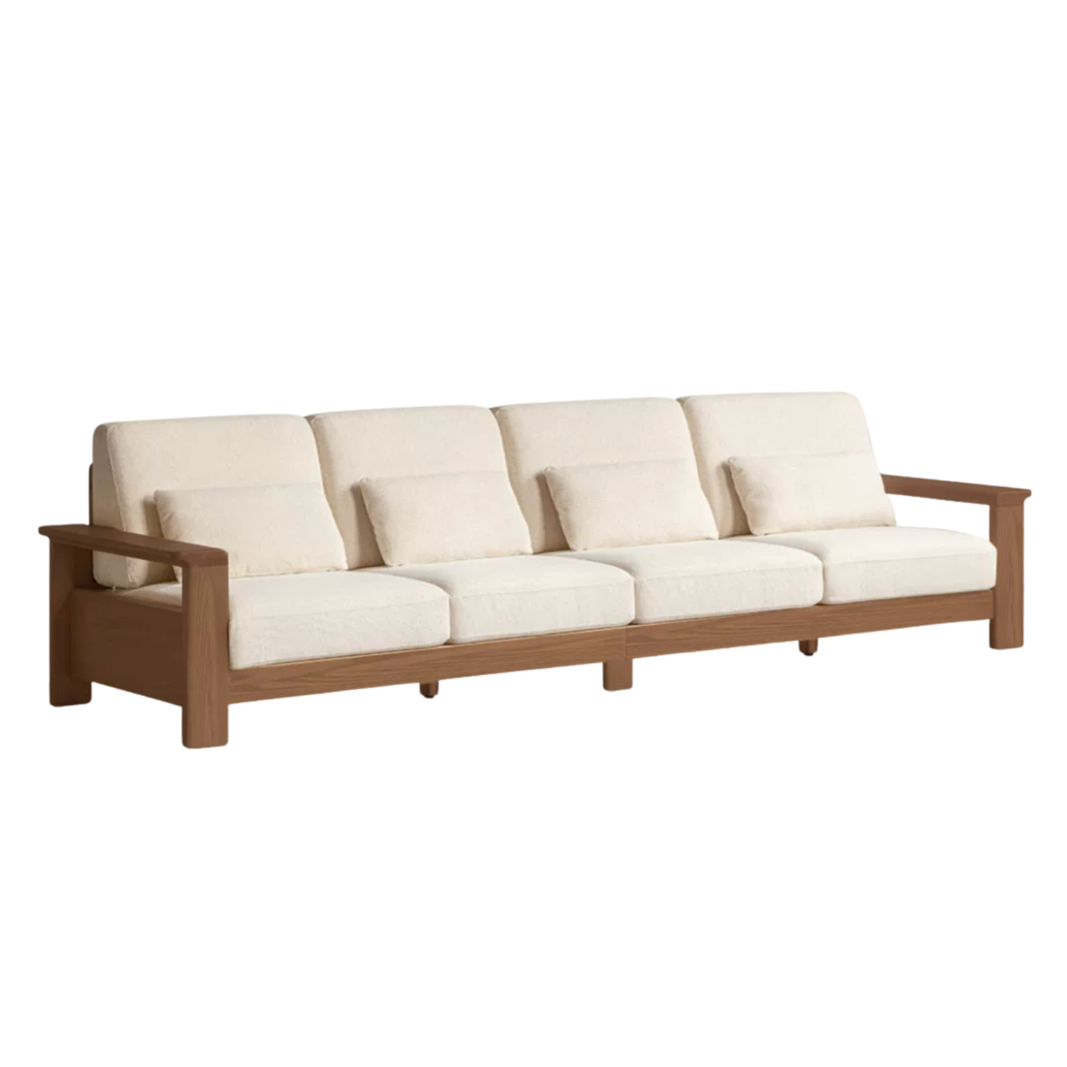 Ash solid Wood Lounge Sofa with Elevated Comfort Design