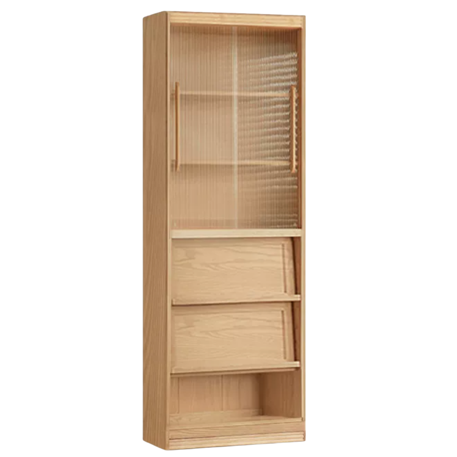 Ash, Oak, Cherry Solid Wood Bookshelf Integrated Wall-Mounted