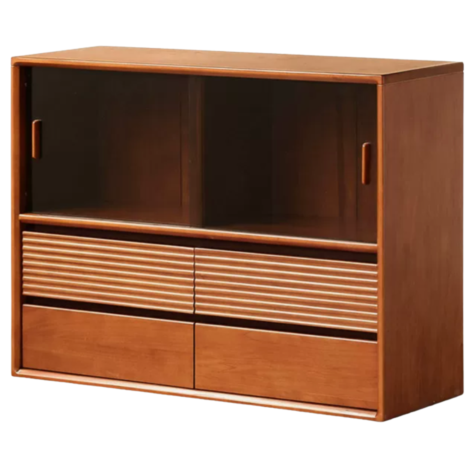 Poplar Solid Wood Antique Style Partition Bookcase