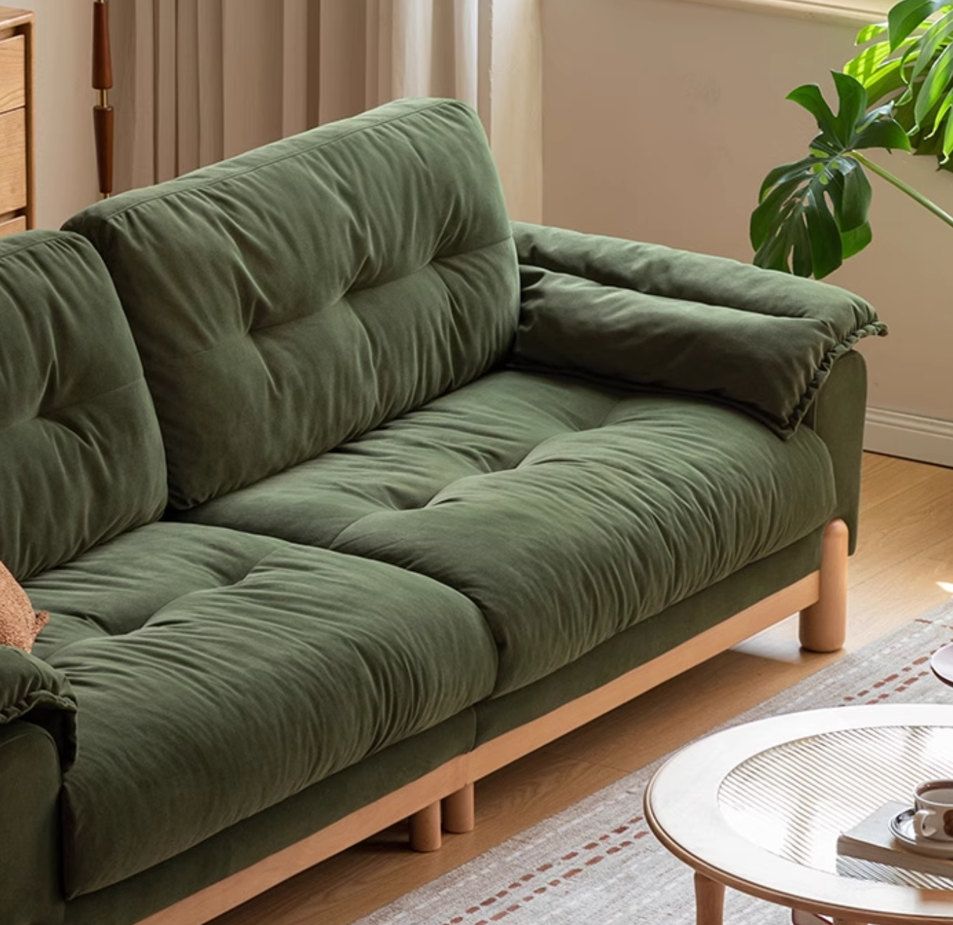 Beech Solid Wood cat scratching cloth sofa