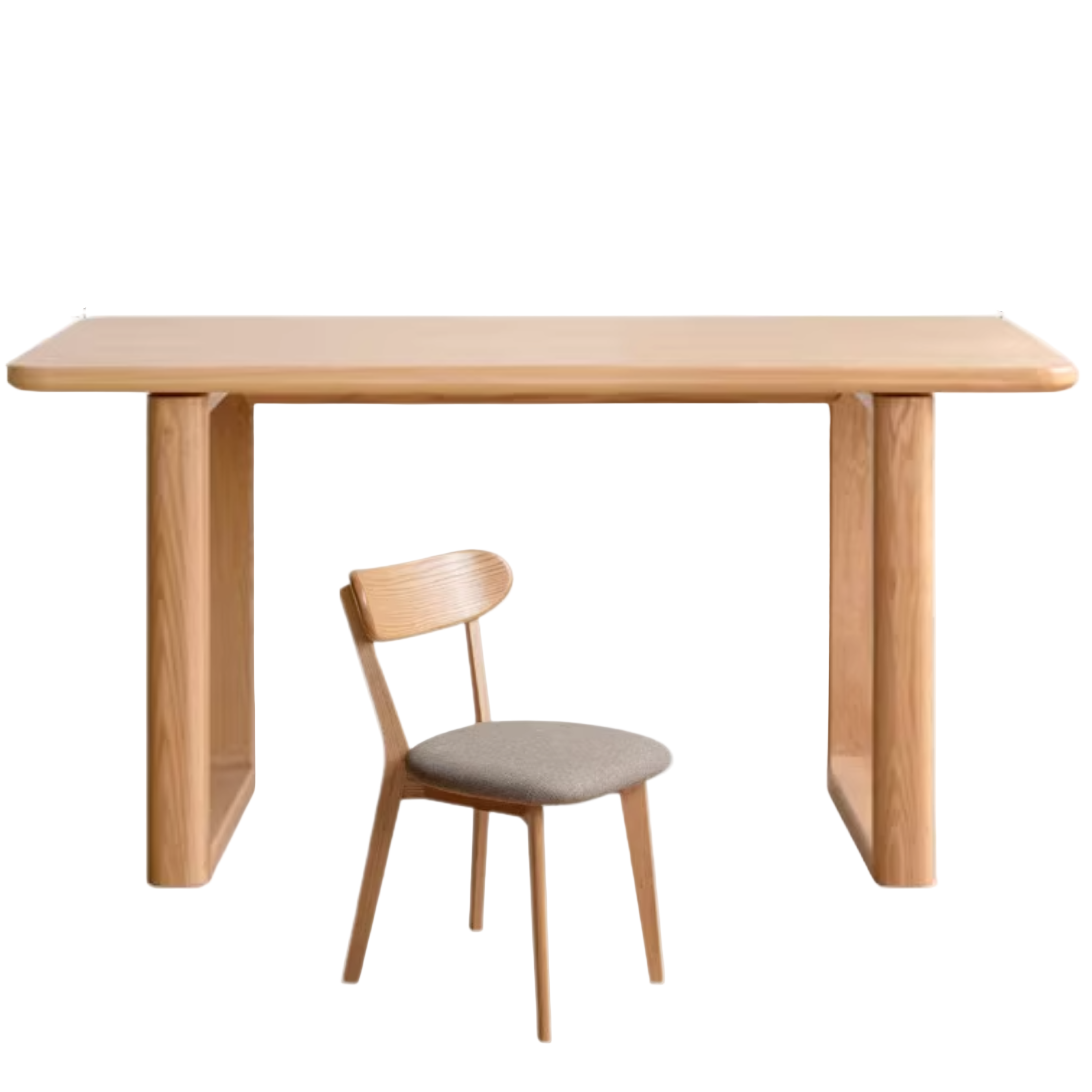 Oak Solid Wood Large Plate Dining Table