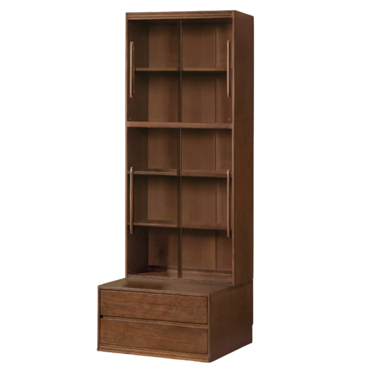 Sandalwood, Oak, Golden Pearwood, Ash Solid Wood Combination Bookcase