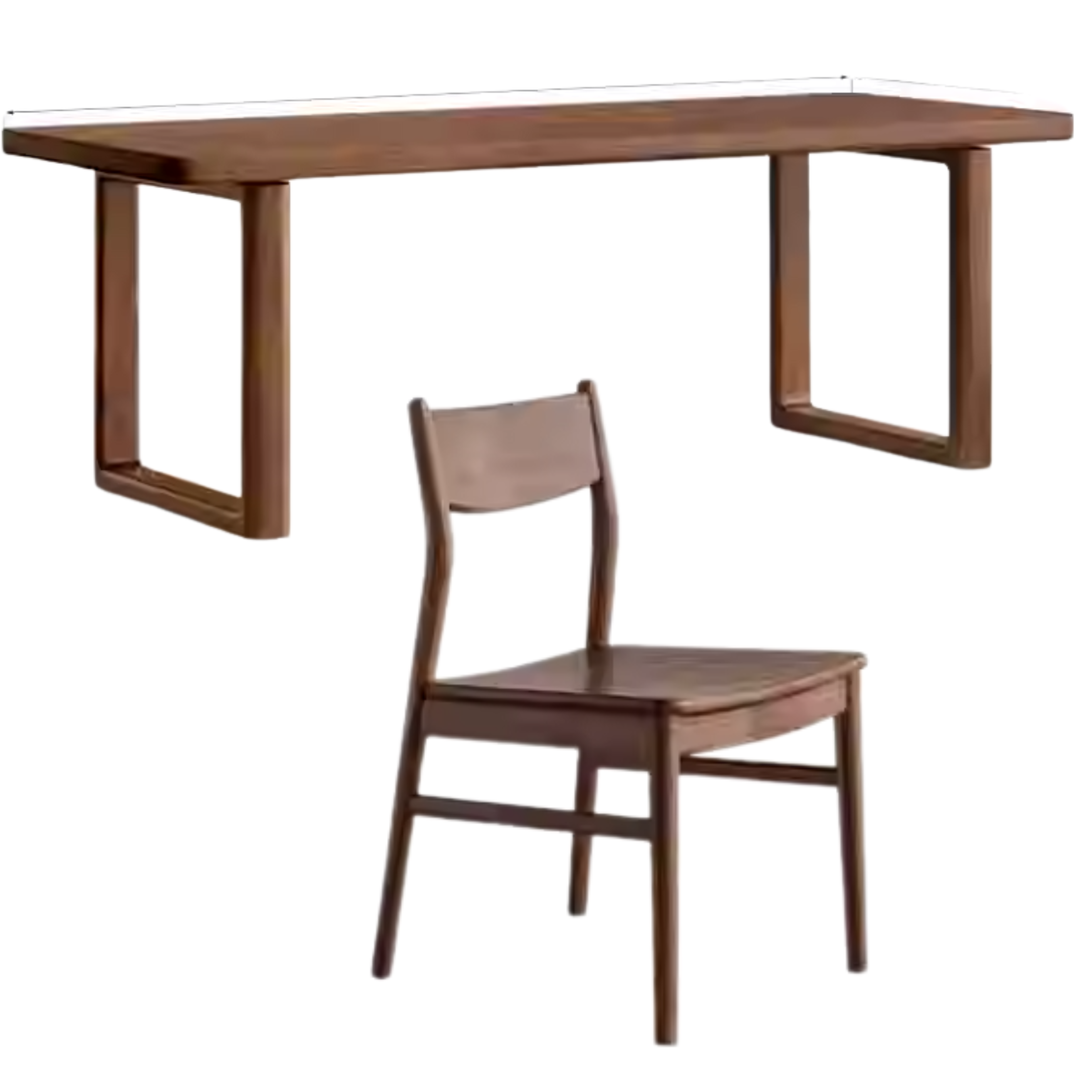 Black Walnut Solid Wood Large Board Dining Table