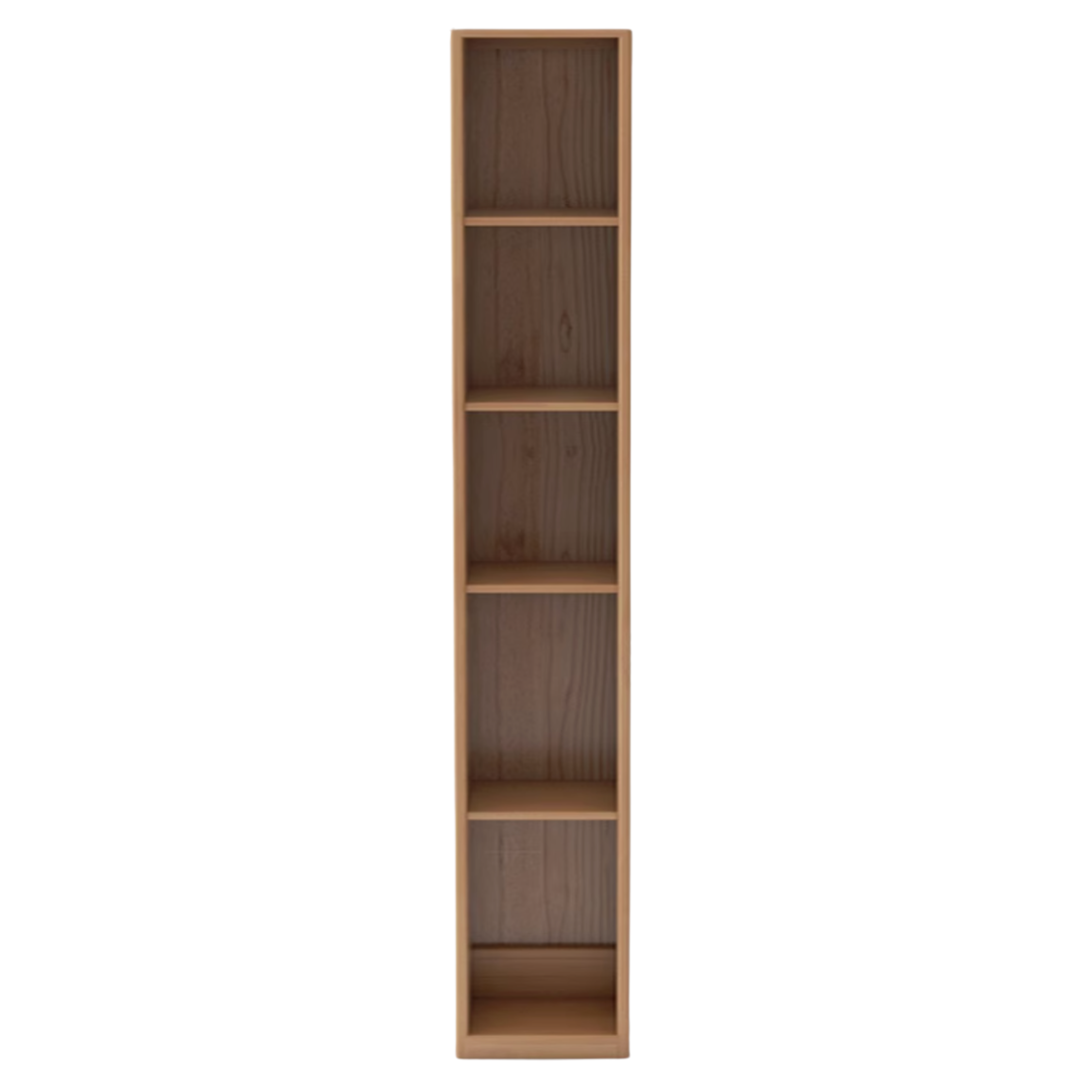 Oak, Solid Rubberwood Ultra Narrow Bookcase