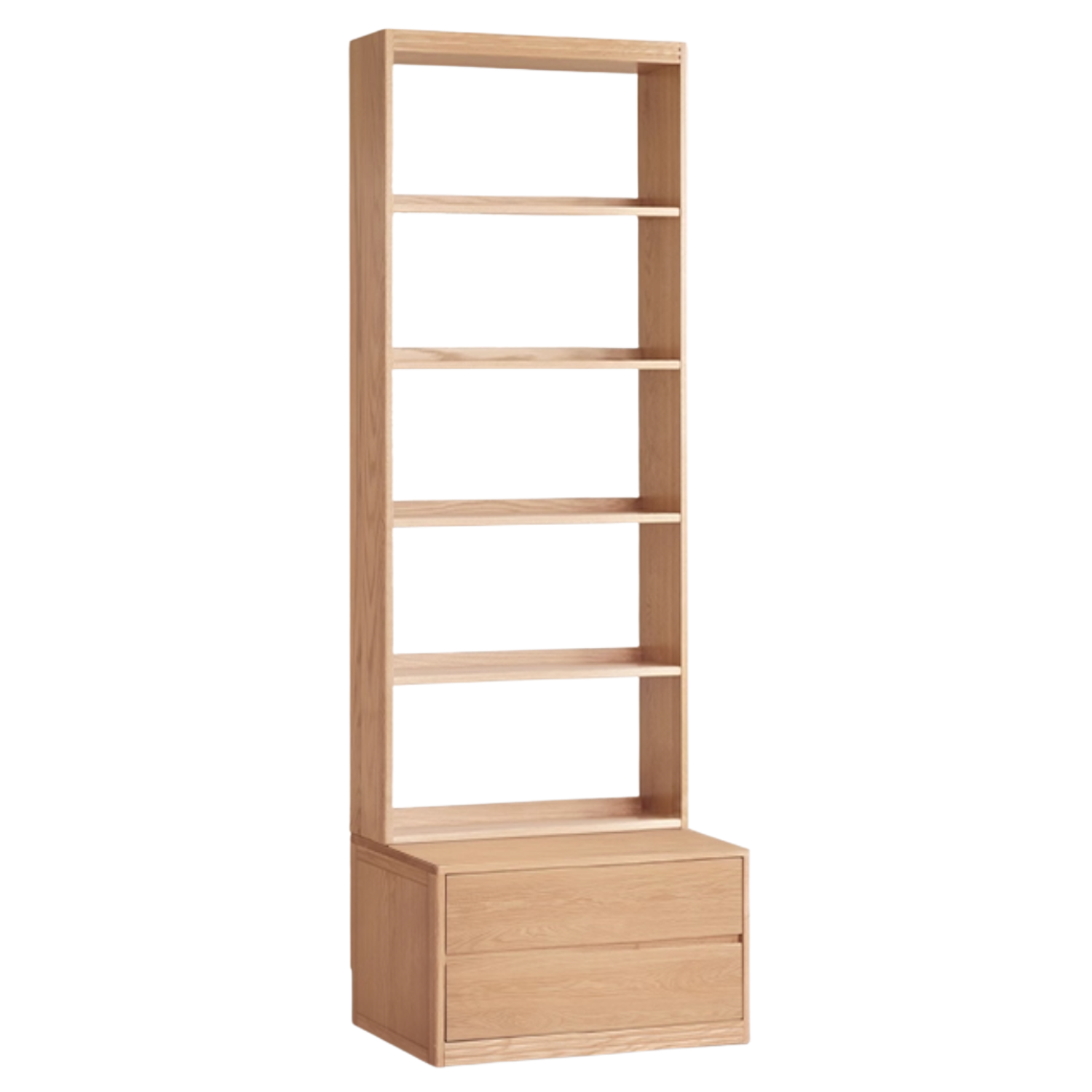 Oak, Ash Solid Wood Wall-To-Wall With Seat Combined Bookshelf