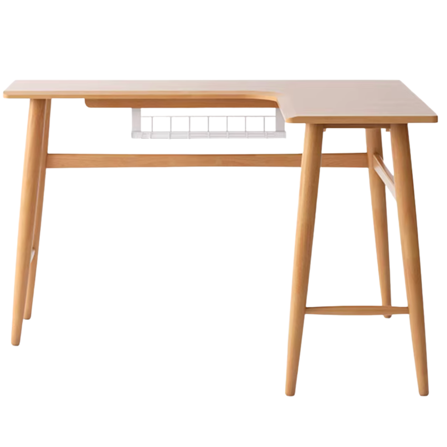 Oak, Rubberwood Solid Wood Corner Table Study Office Desk