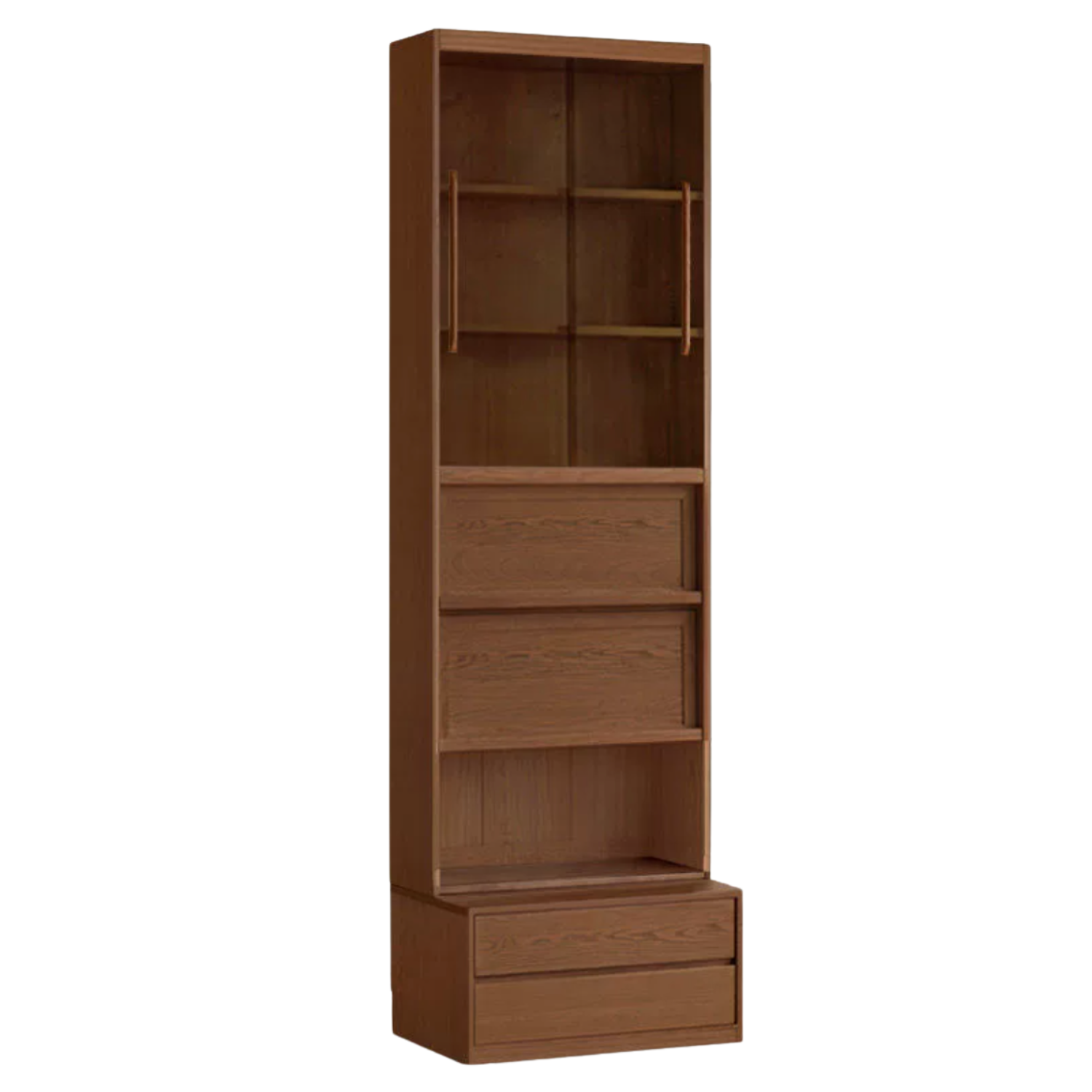 Sandalwood, Oak, Golden Pearwood, Ash Solid Wood Combination Bookcase