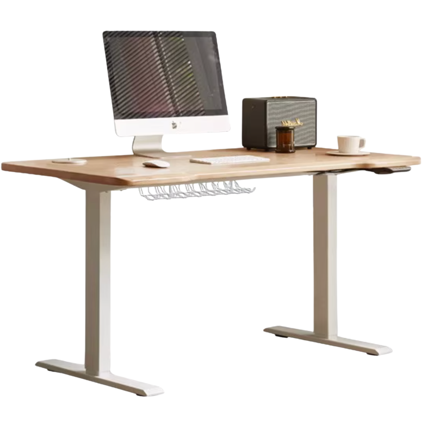 Cherry, Ash, Black Walnut Solid Wood Electric Lift Standing Desk