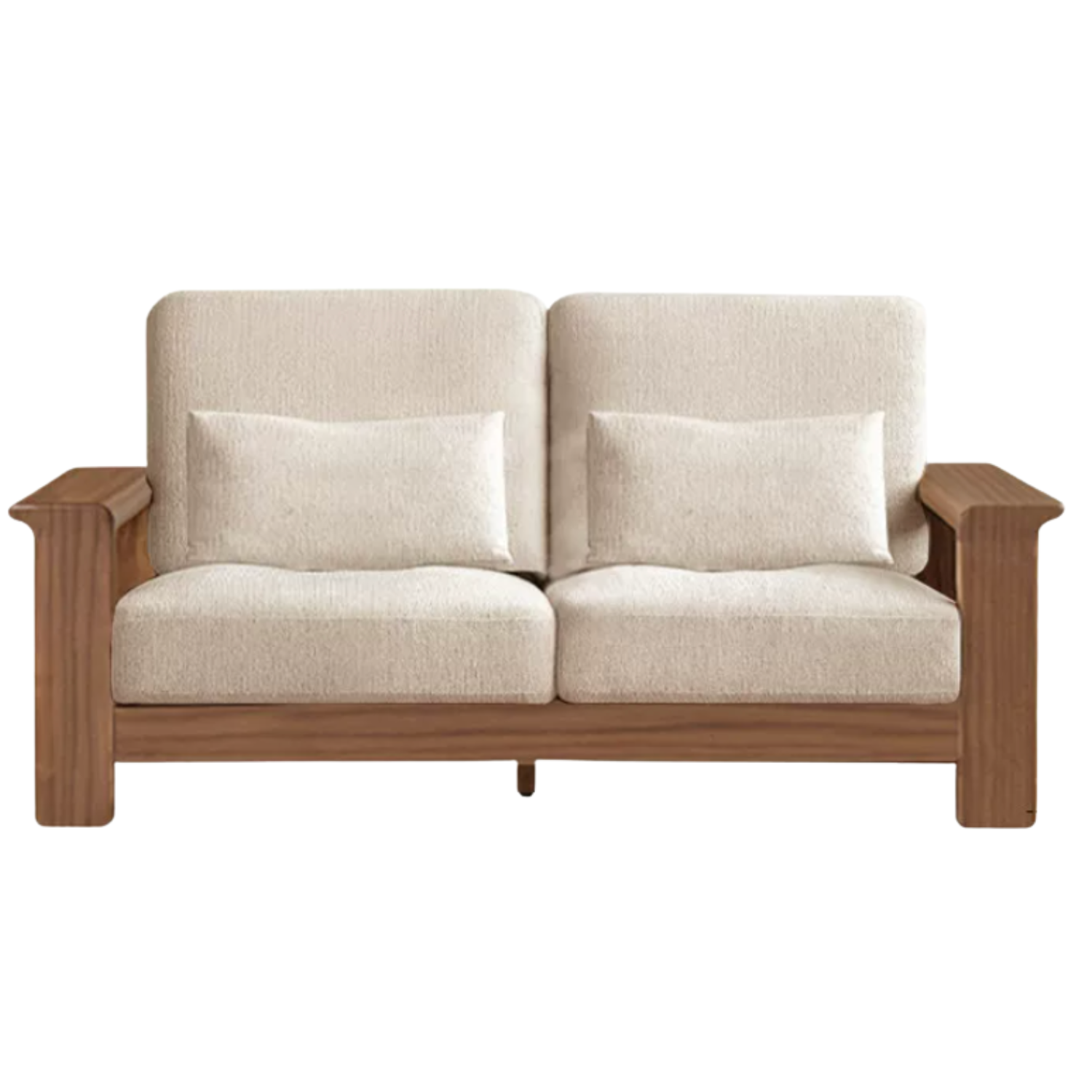 Black Walnut Solid Wood, Ash, Sandalwood, Genuine Leather, fabrics Designer Sofa with Deep, Structured Silhouette