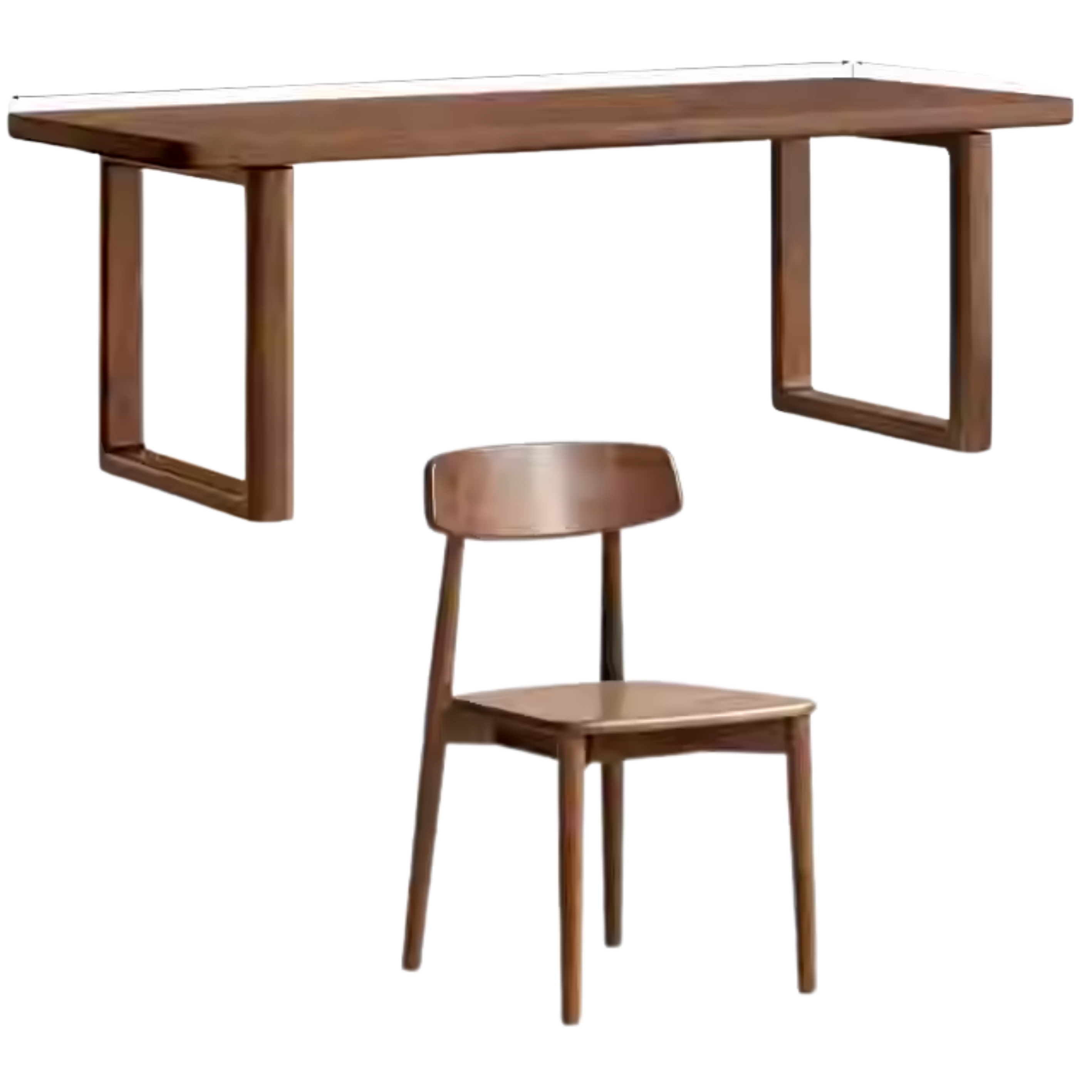 Black Walnut Solid Wood Large Board Dining Table