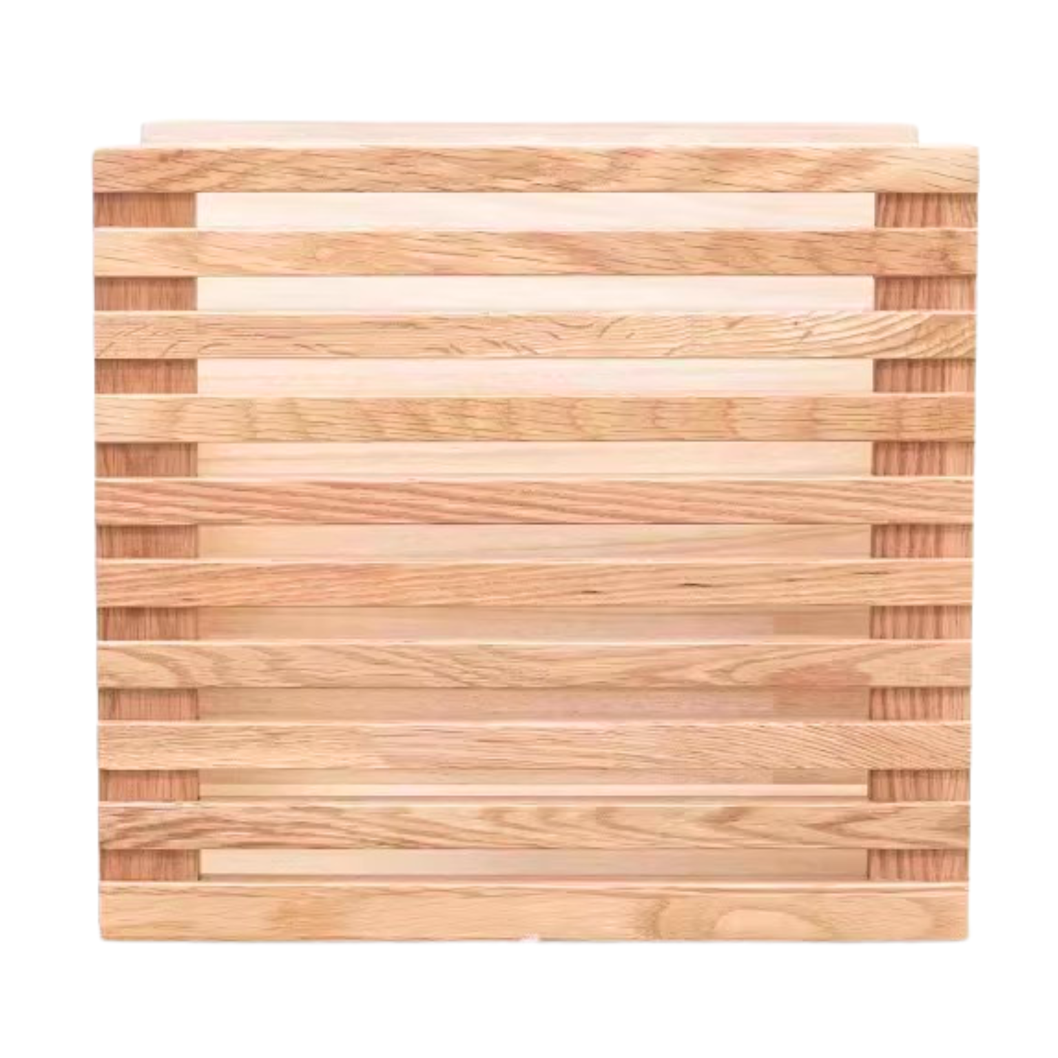 Oak Solid Wood Bookshelf Free Combination Floor-to-ceiling Lattice Cabinet
