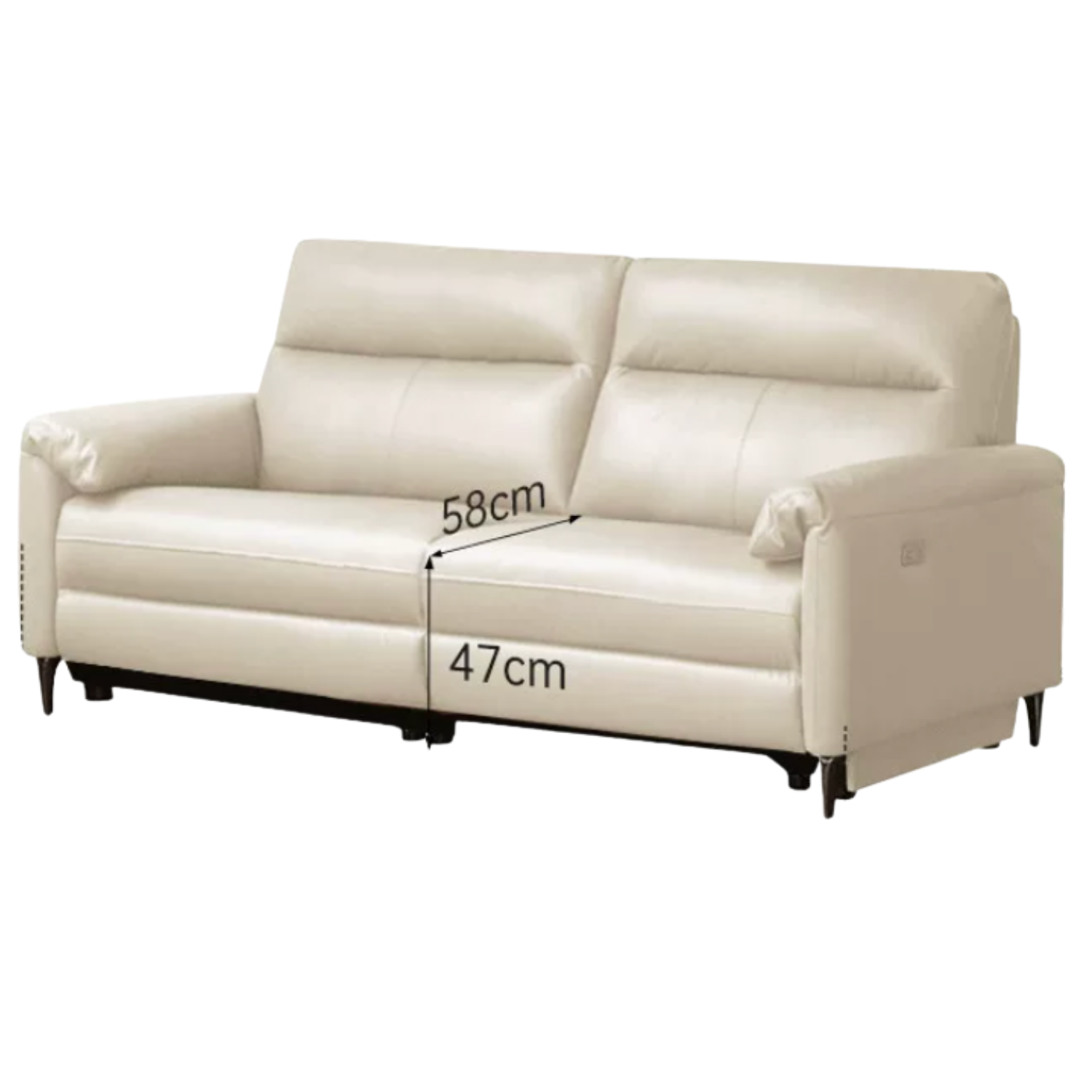 Electric Zero-Wall Leather Sofa, Modern Italian-Inspired Design