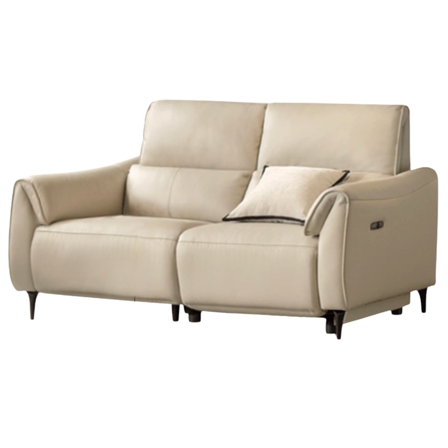 Leather Top Layer Cowhide Retractable Electric Sofa