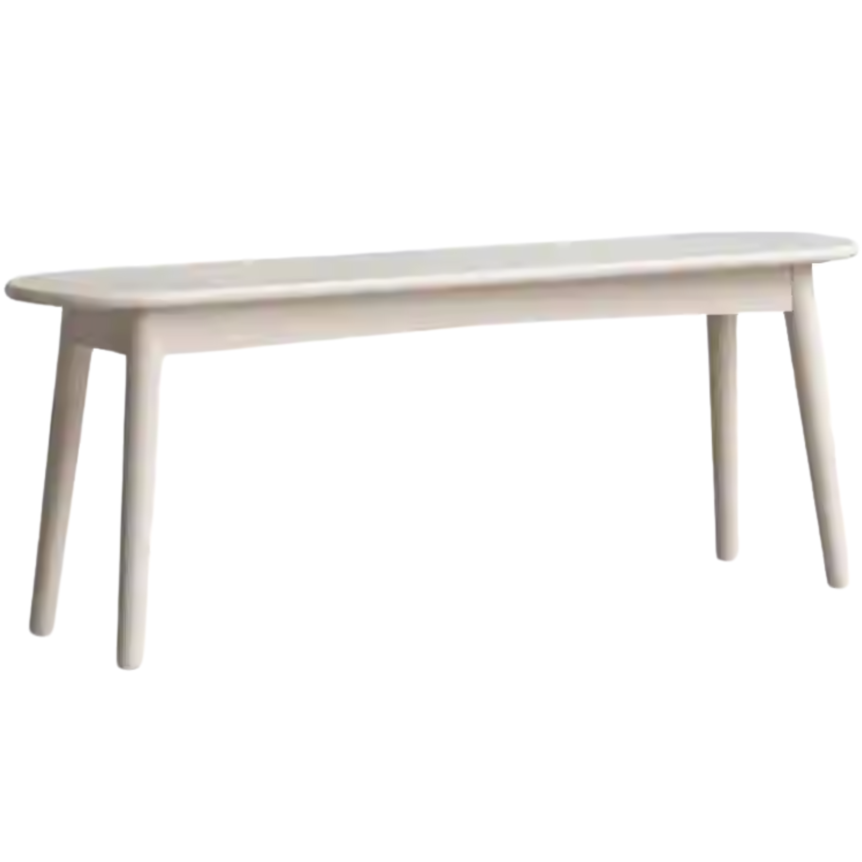Solid Rubberwood French Cream Style Long Bench