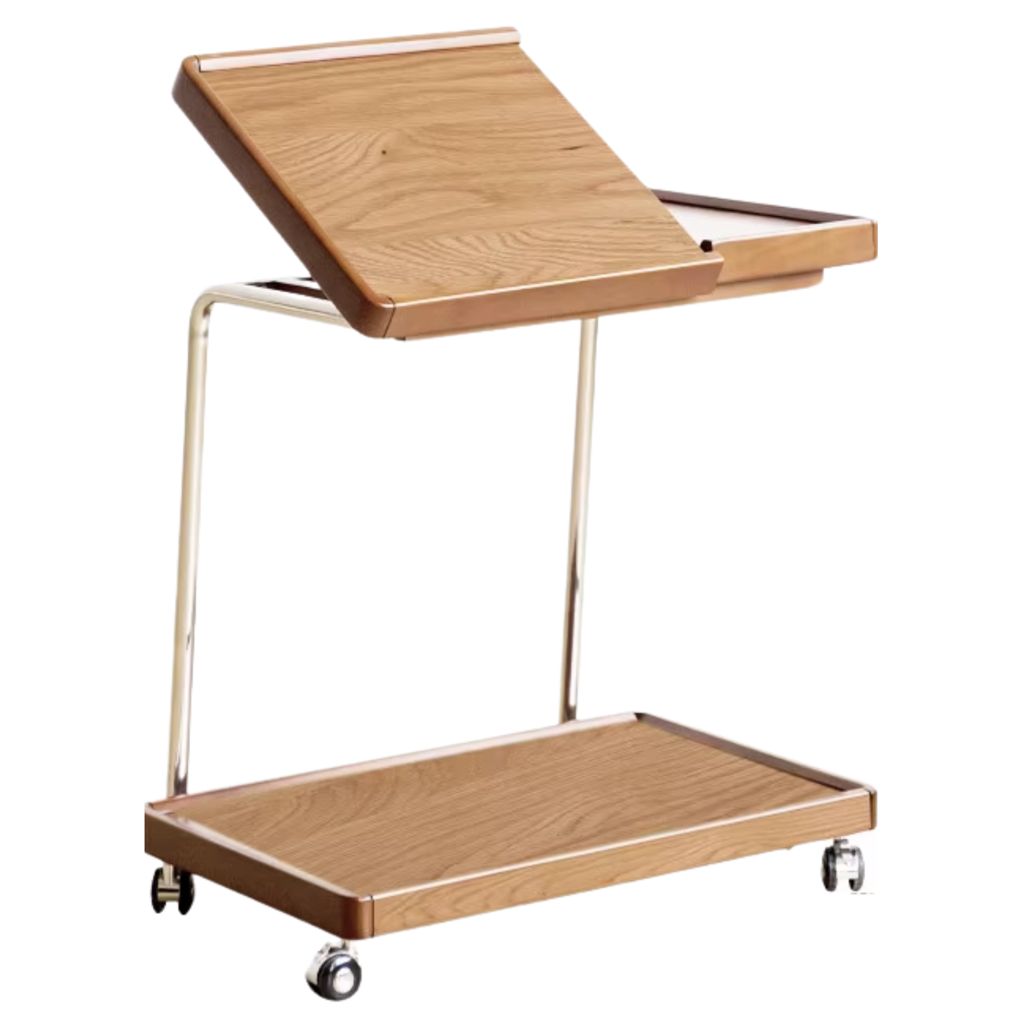 Poplar, Cherry, Black Walnut, Oak Solid Wood Mobile Side Table