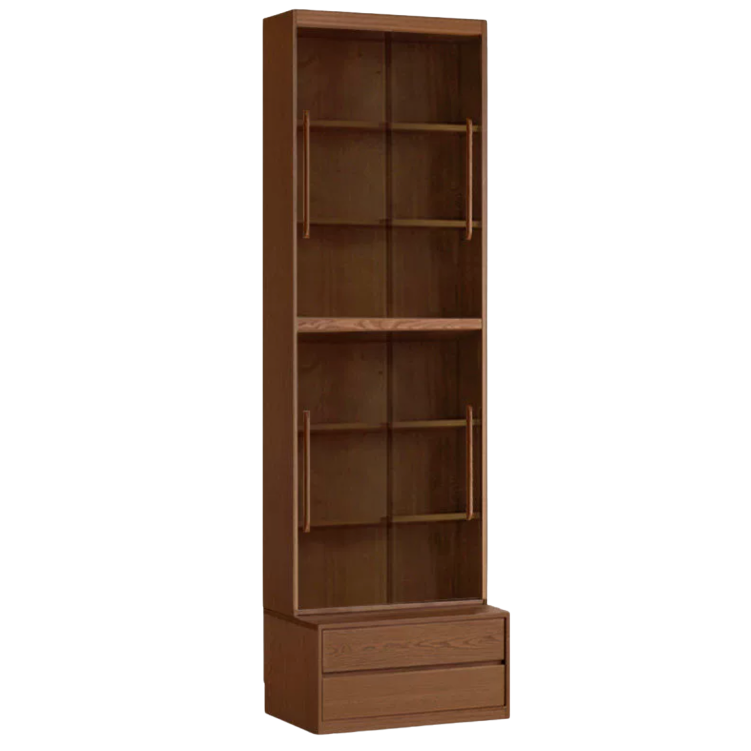 Sandalwood, Oak, Golden Pearwood, Ash Solid Wood Combination Bookcase