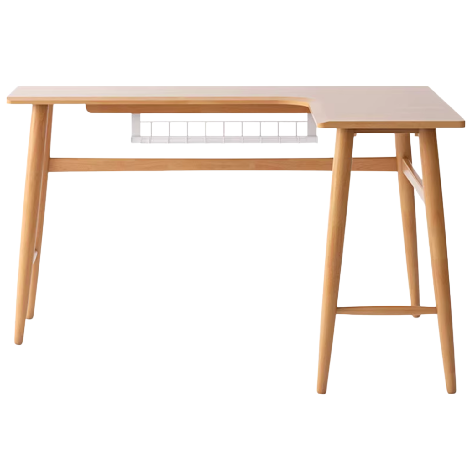 Oak, Rubberwood Solid Wood Corner Table Study Office Desk