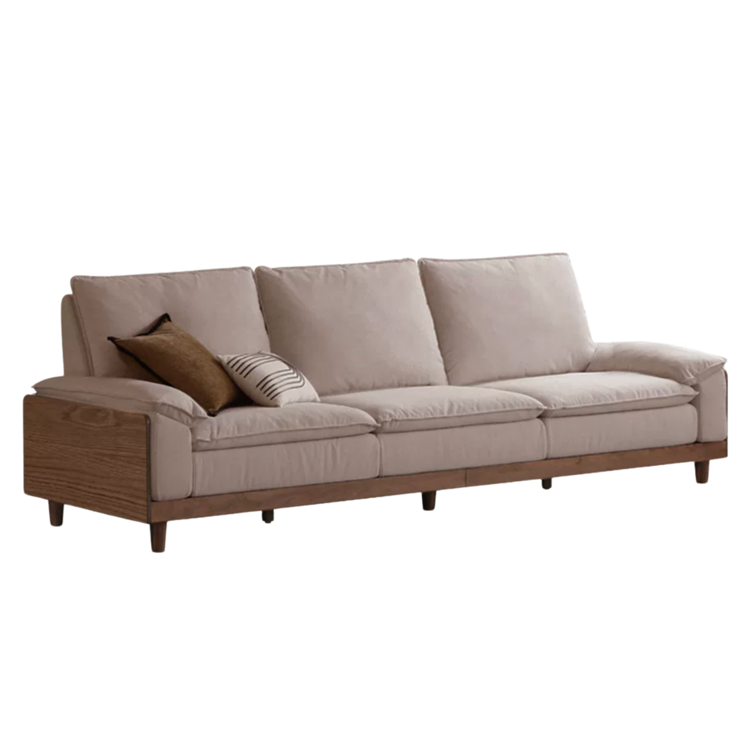 Black Walnut, Ash Solid Wood High Back Sofa