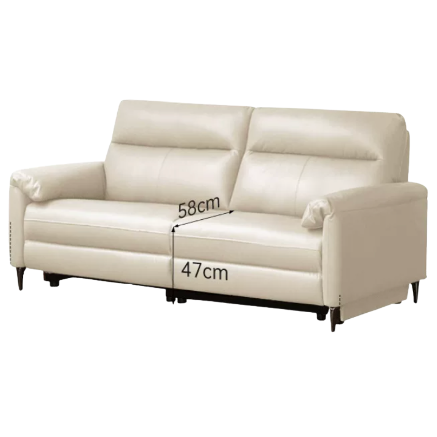 Electric Zero-Wall Leather Sofa, Modern Italian-Inspired Design