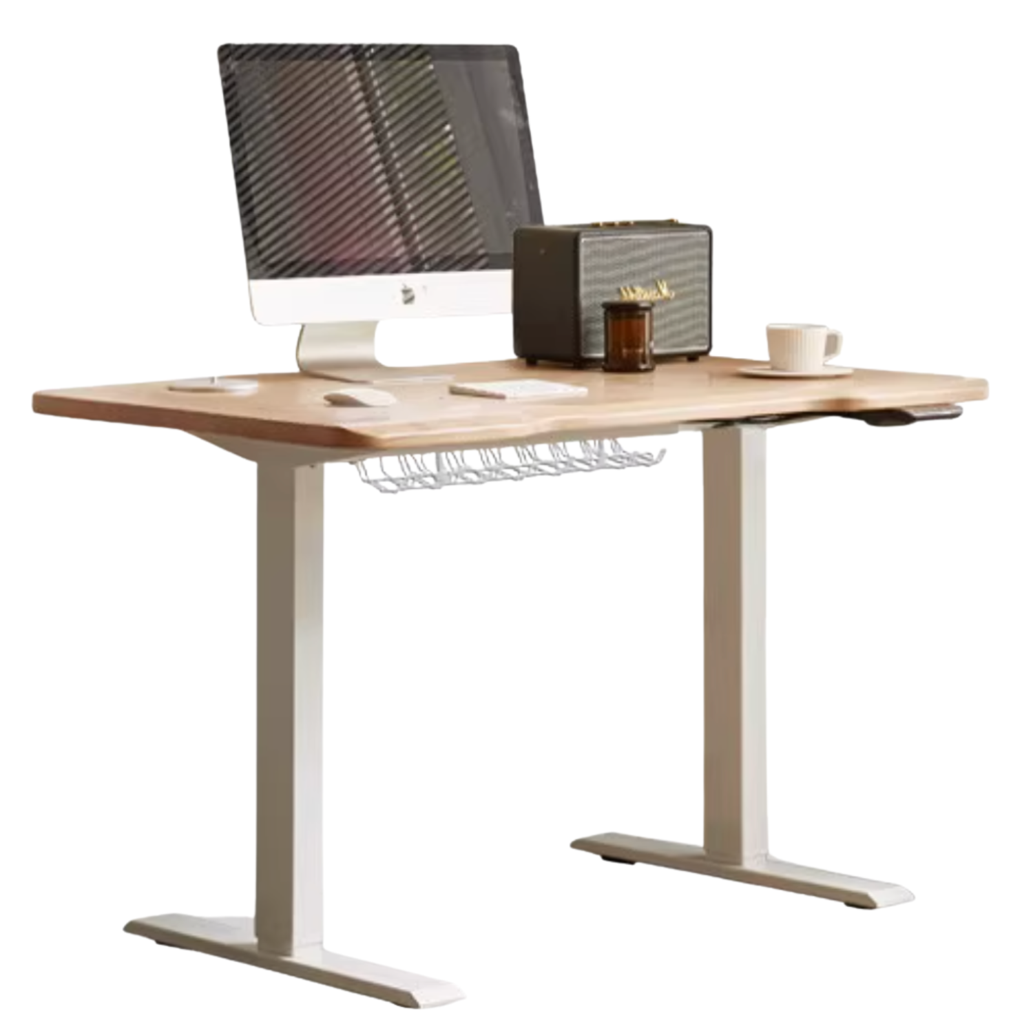 Cherry, Ash, Black Walnut Solid Wood Electric Lift Standing Desk