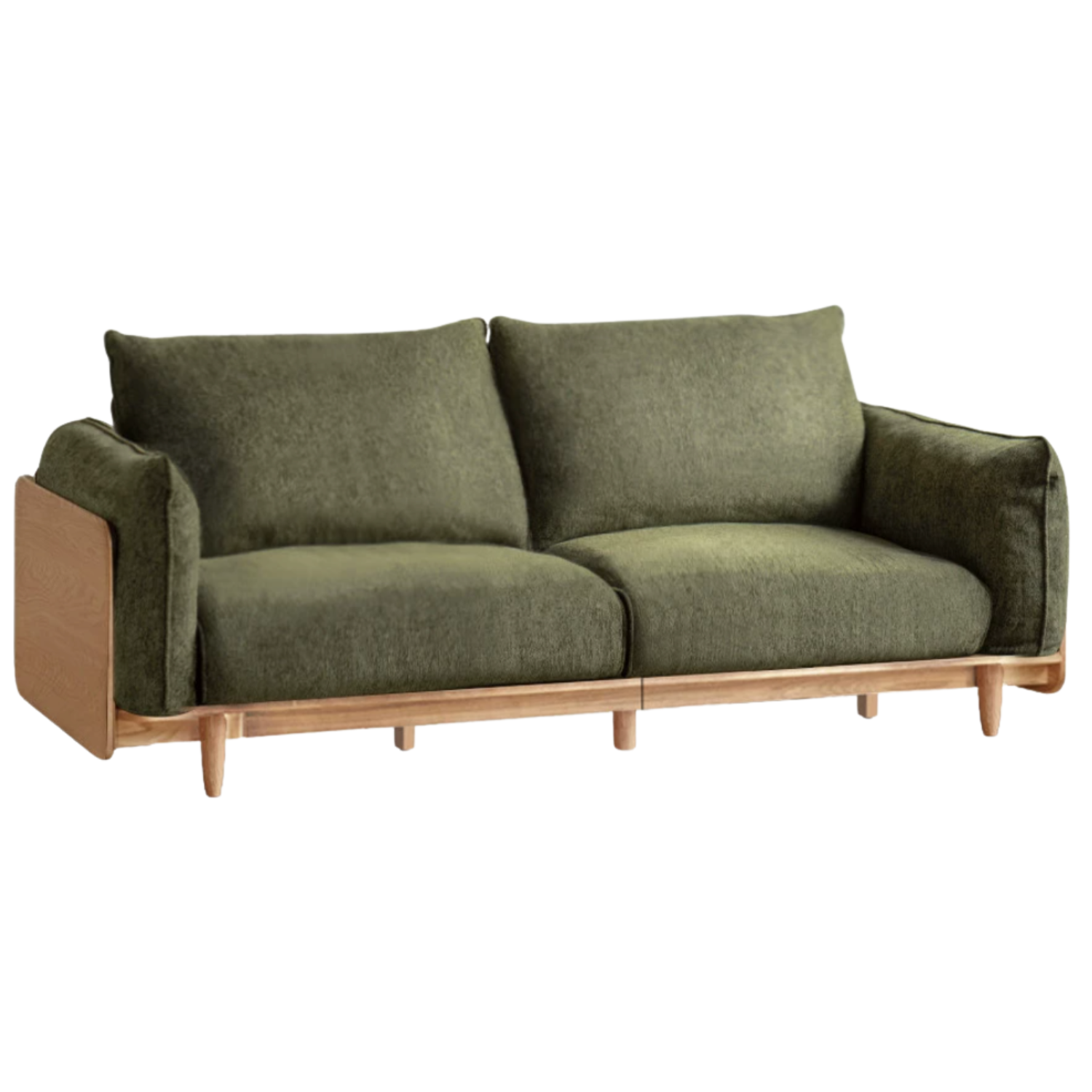 Oak, Ash Solid Wood genuine leather, fabric Sofa