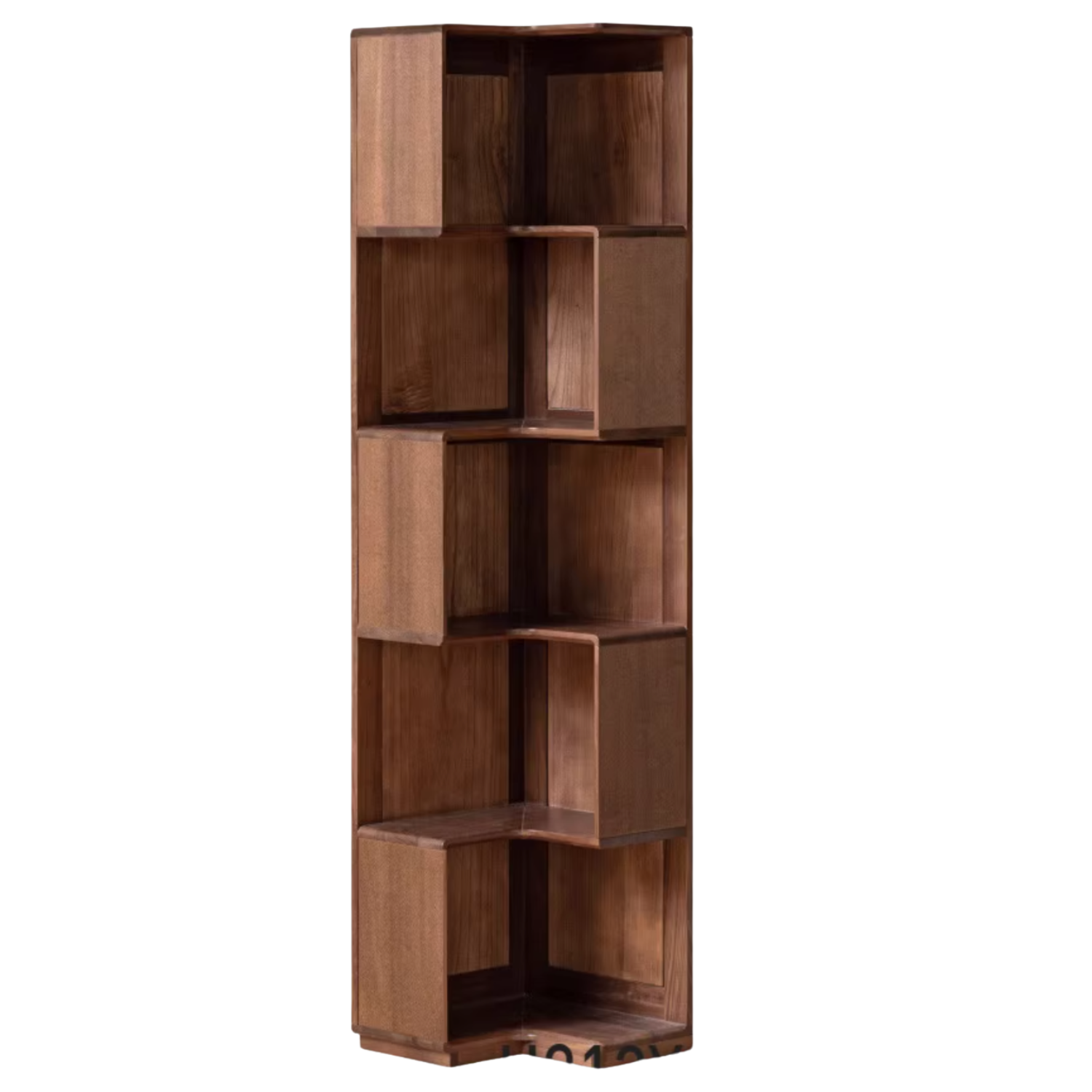 Sandalwood, Black Walnut Solid Wood Corner Storage Bookcase