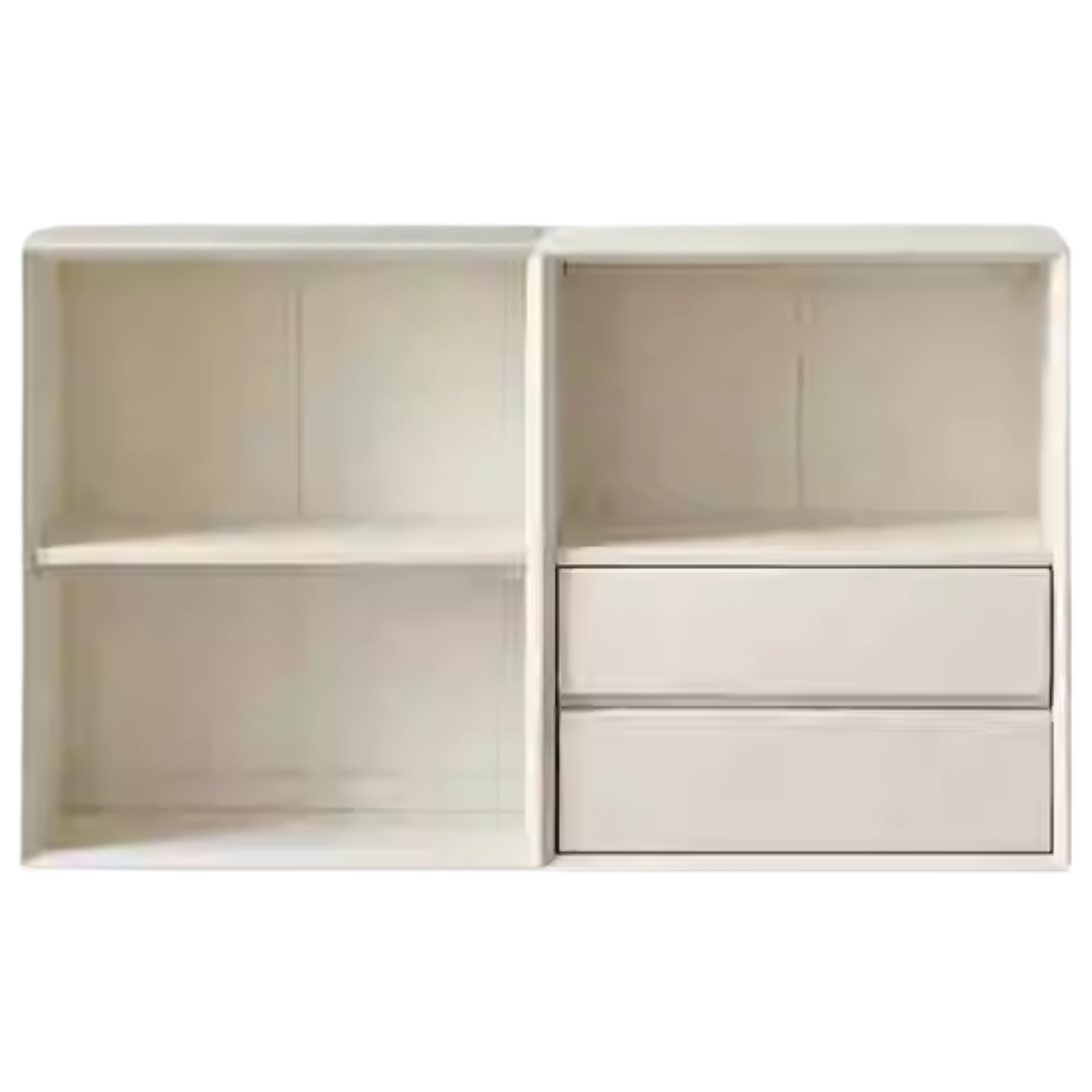 Rubber Solid Wood Modern Bookcase.