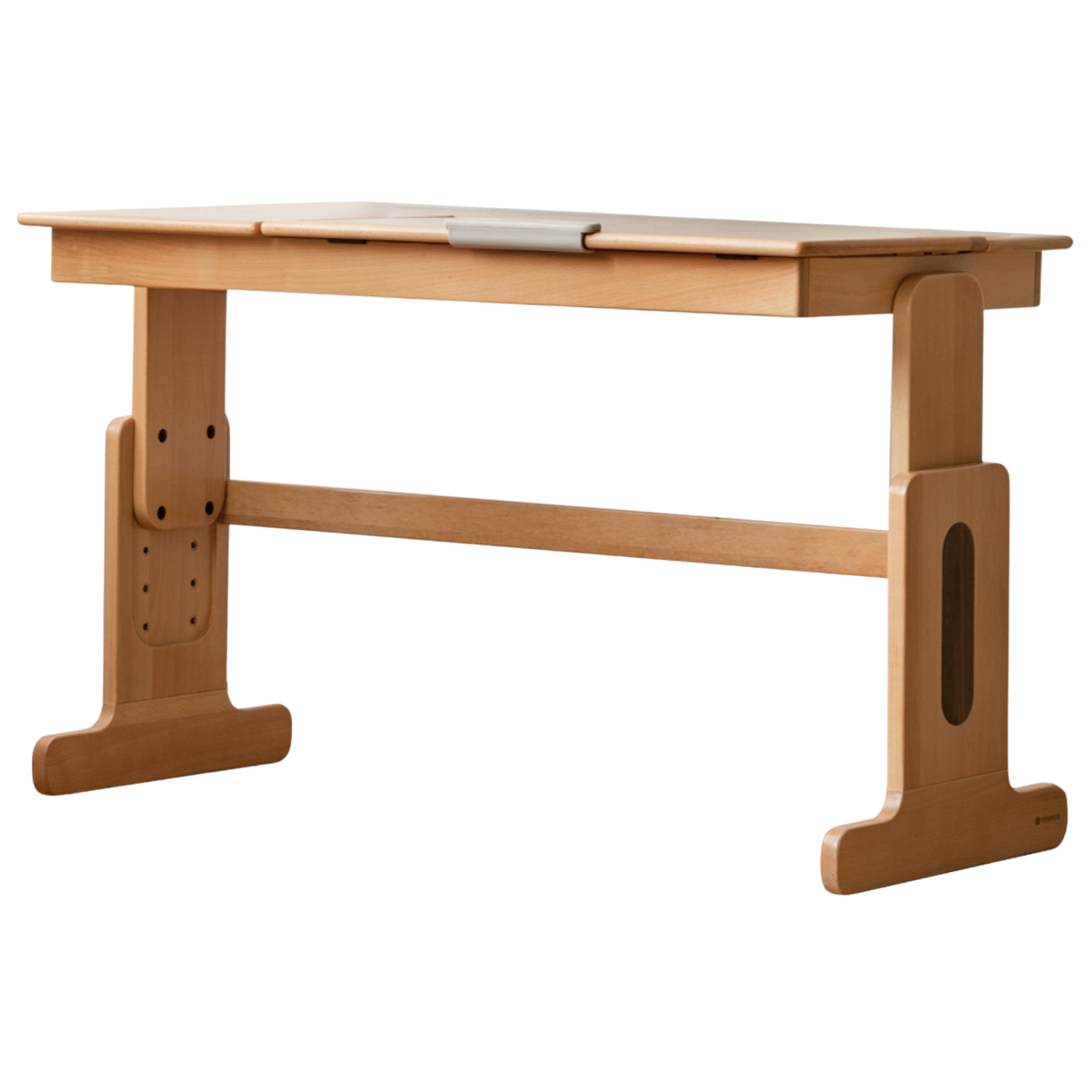 Beech Solid Wood Children's Liftable Study Table