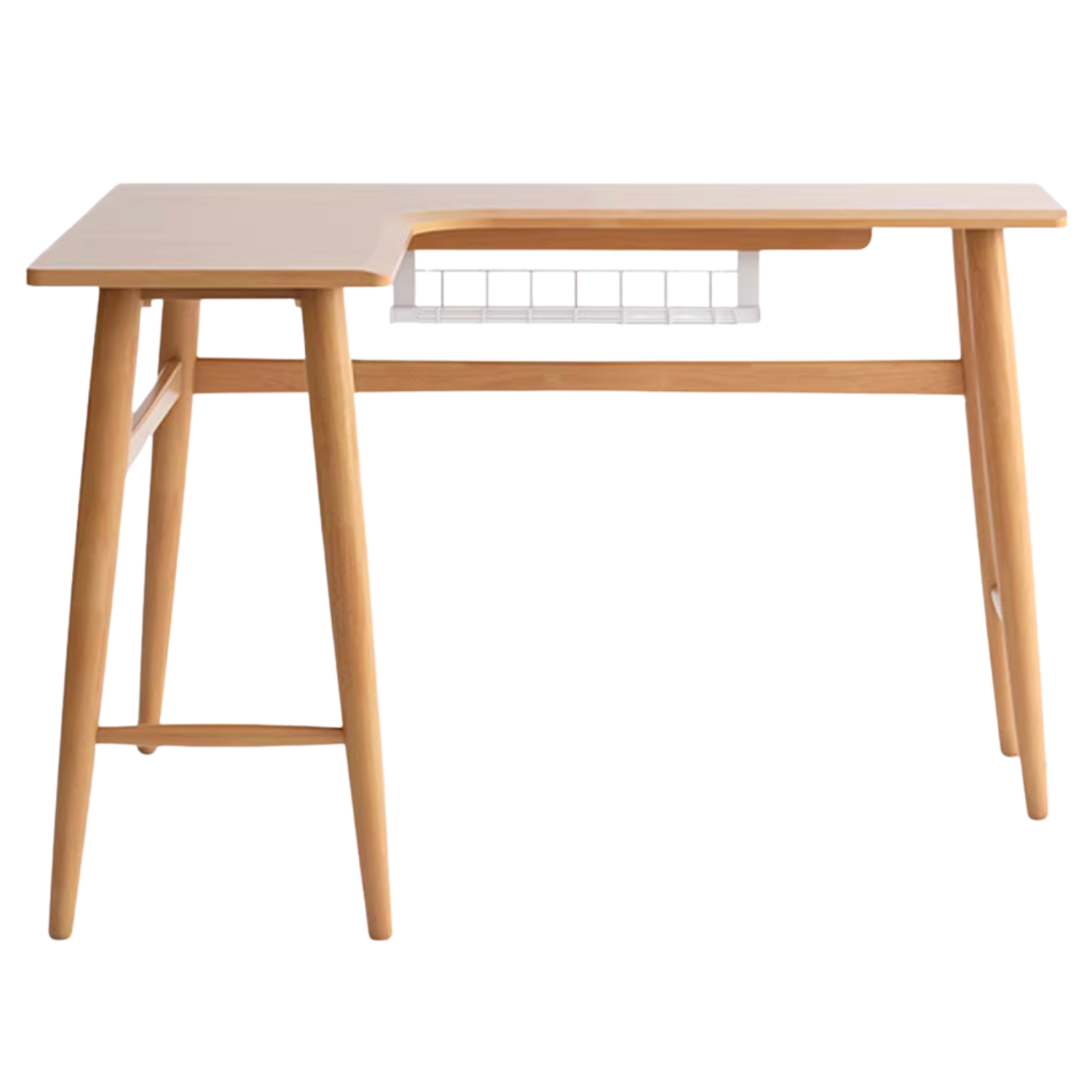 Oak, Rubberwood Solid Wood Corner Table Study Office Desk