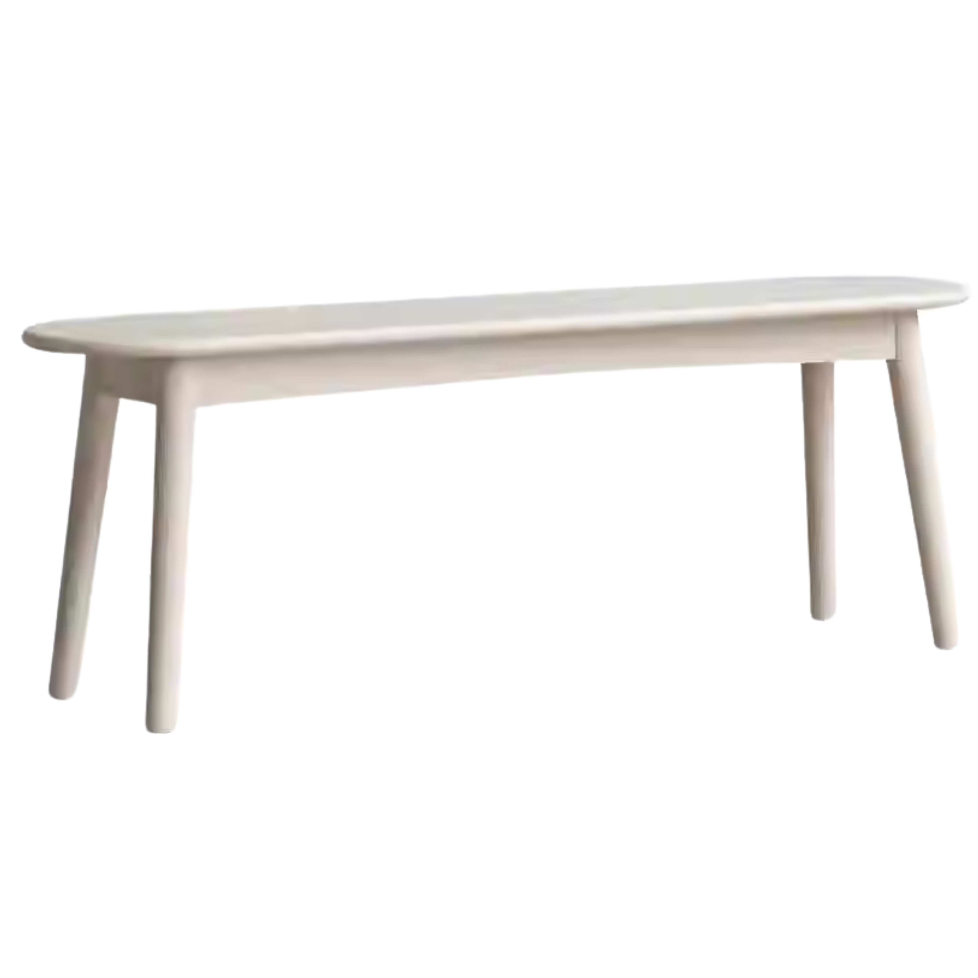 Solid Rubberwood French Cream Style Long Bench