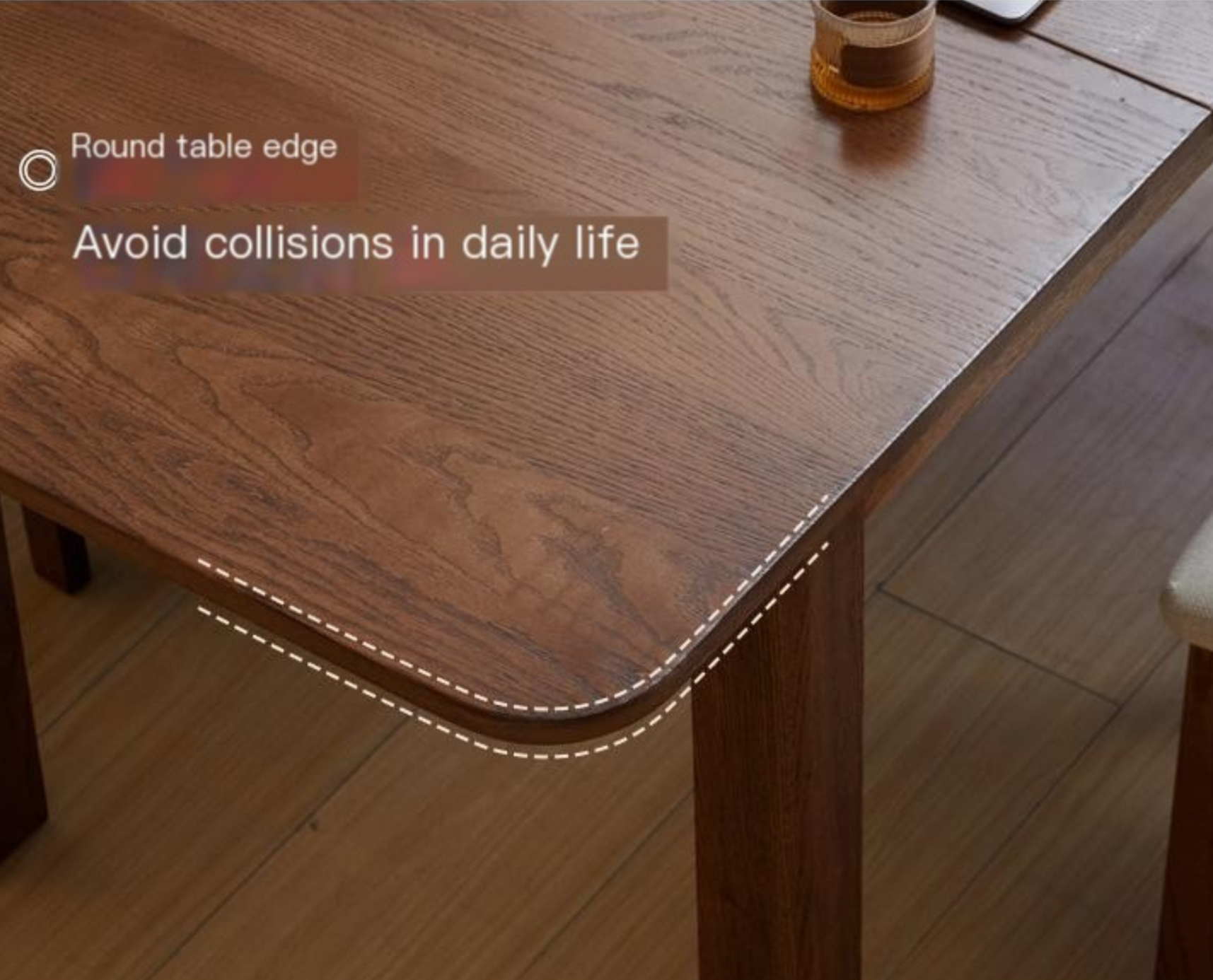 Oak Solid Wood Retractable Dining Table