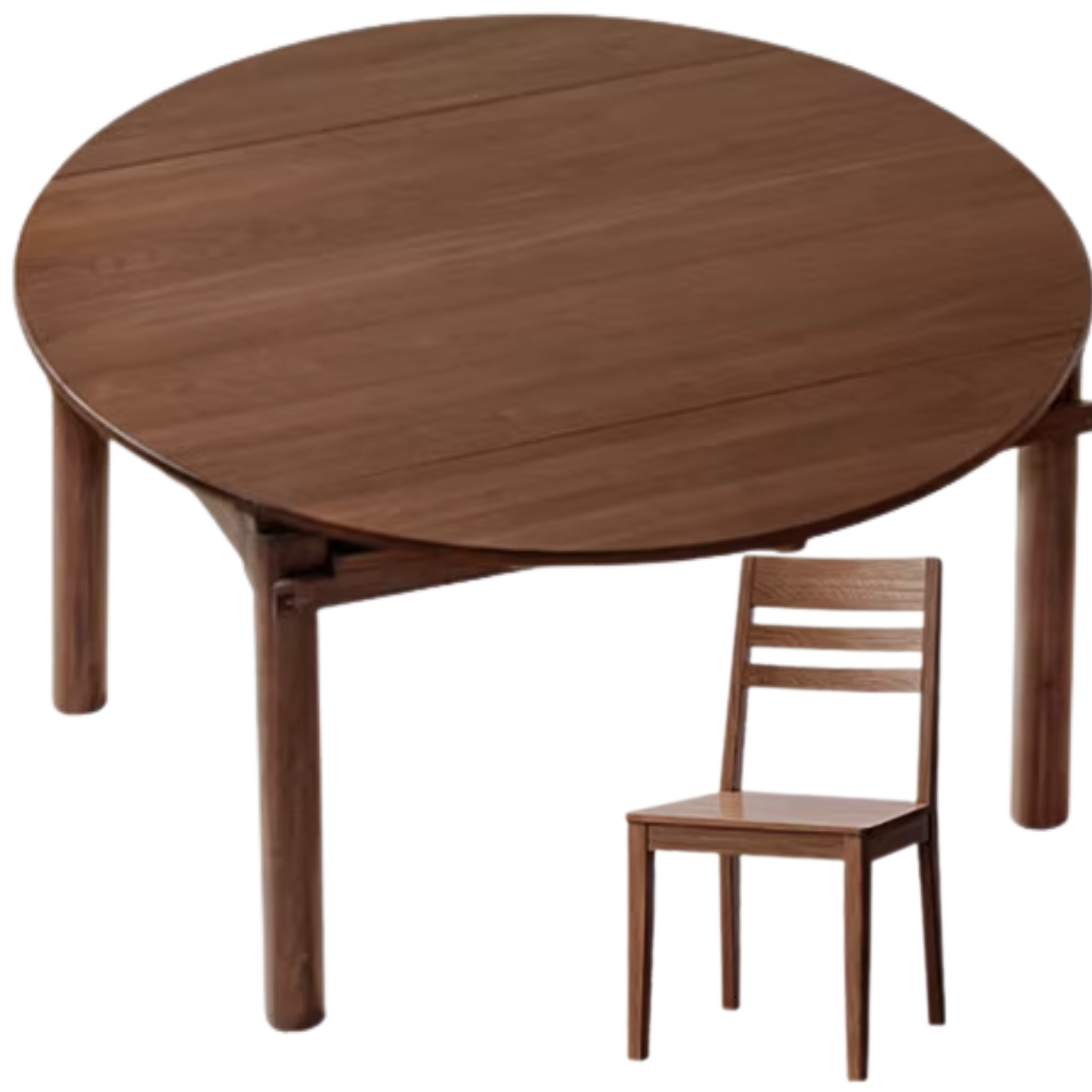 Ash, Oak, Black Walnut Solid Wood Folding Dining Table