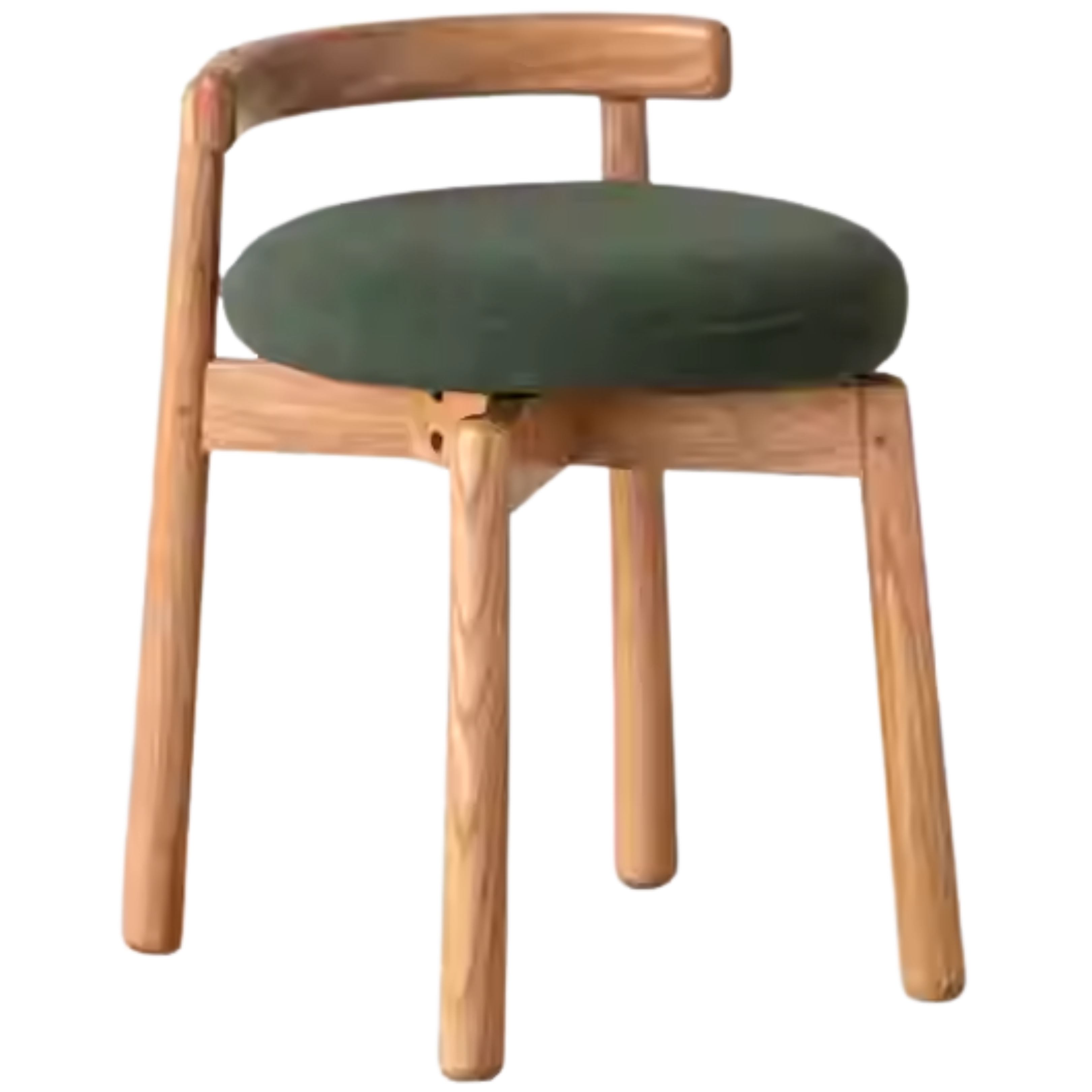 Black Walnut, Oak Solid Wood, Solid RubberWood Makeup Stool