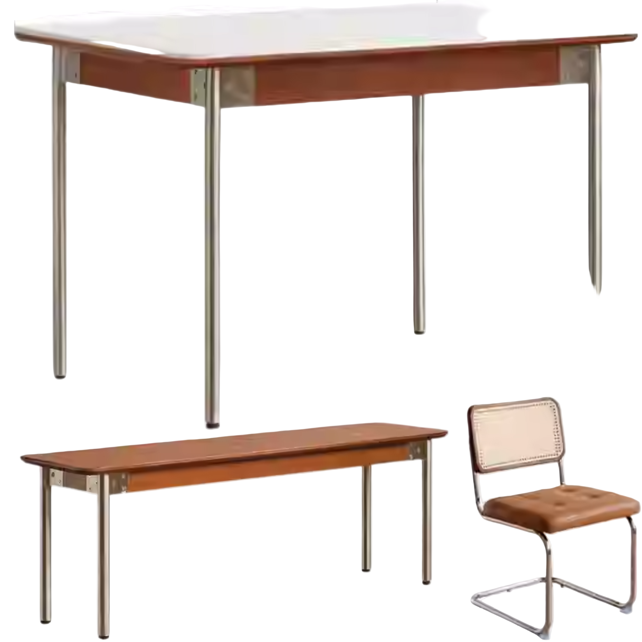 Poplar Solid Wood Bauhaus Dining Table