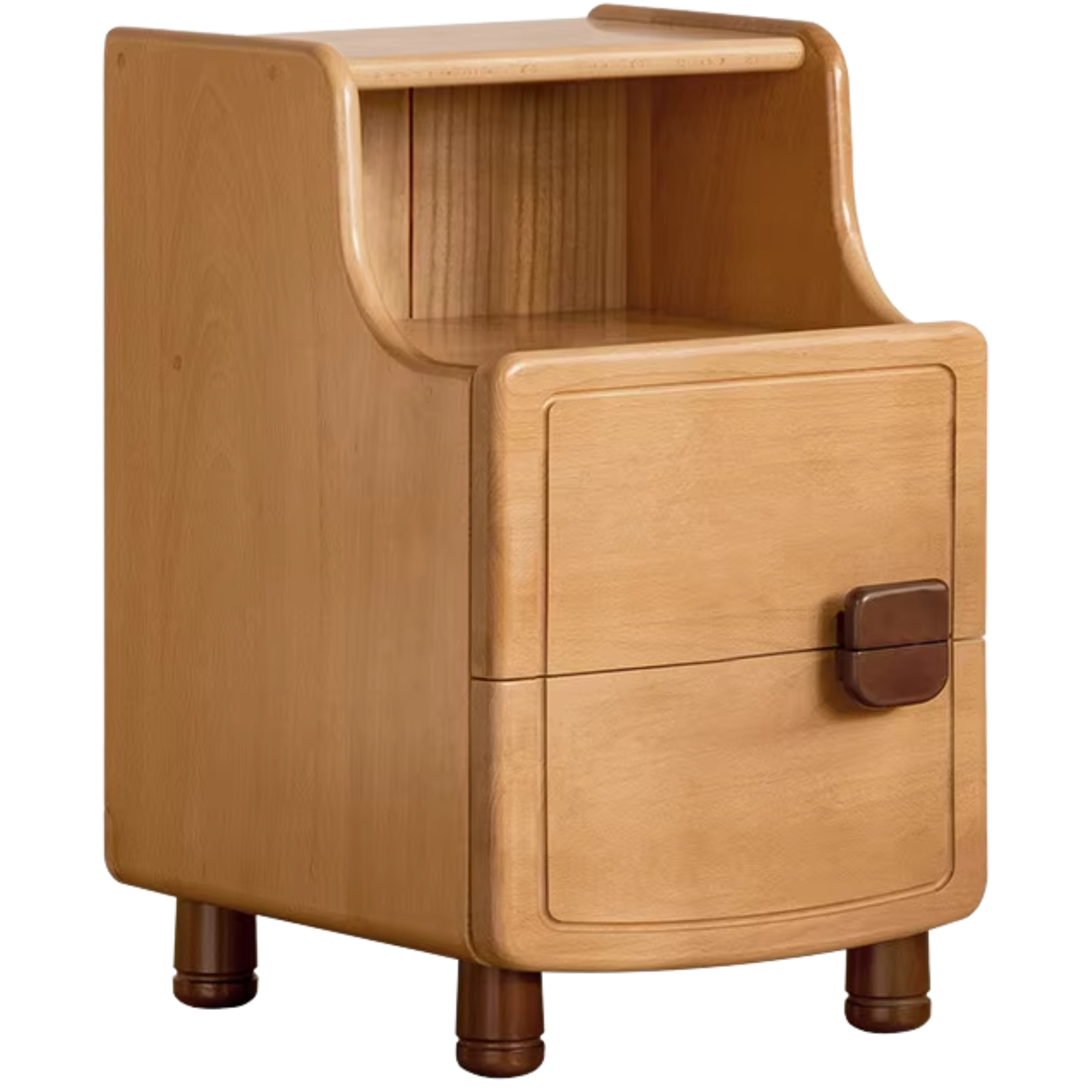 Beech Solid Wood Modern Kids Nightstand.