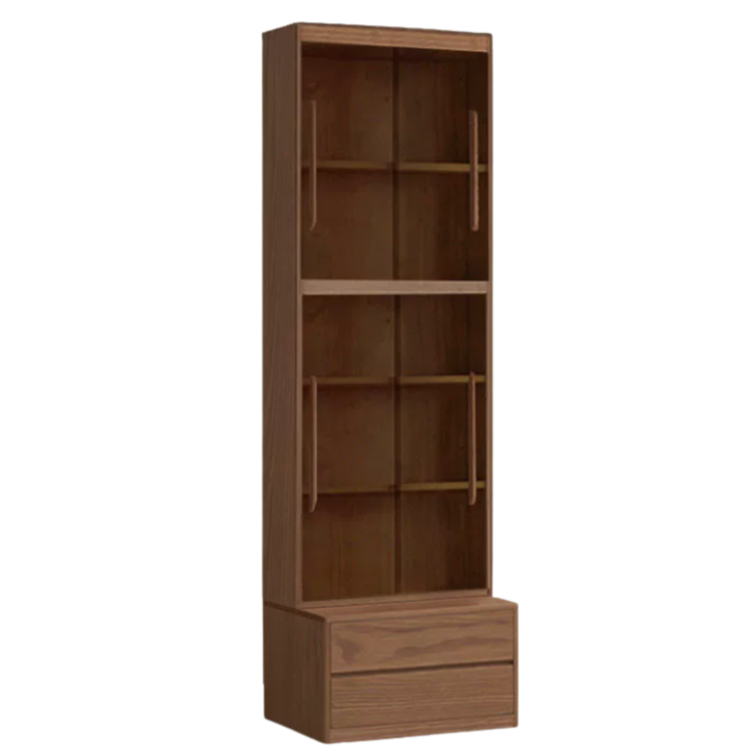 Sandalwood, Oak, Golden Pearwood, Ash Solid Wood Combination Bookcase