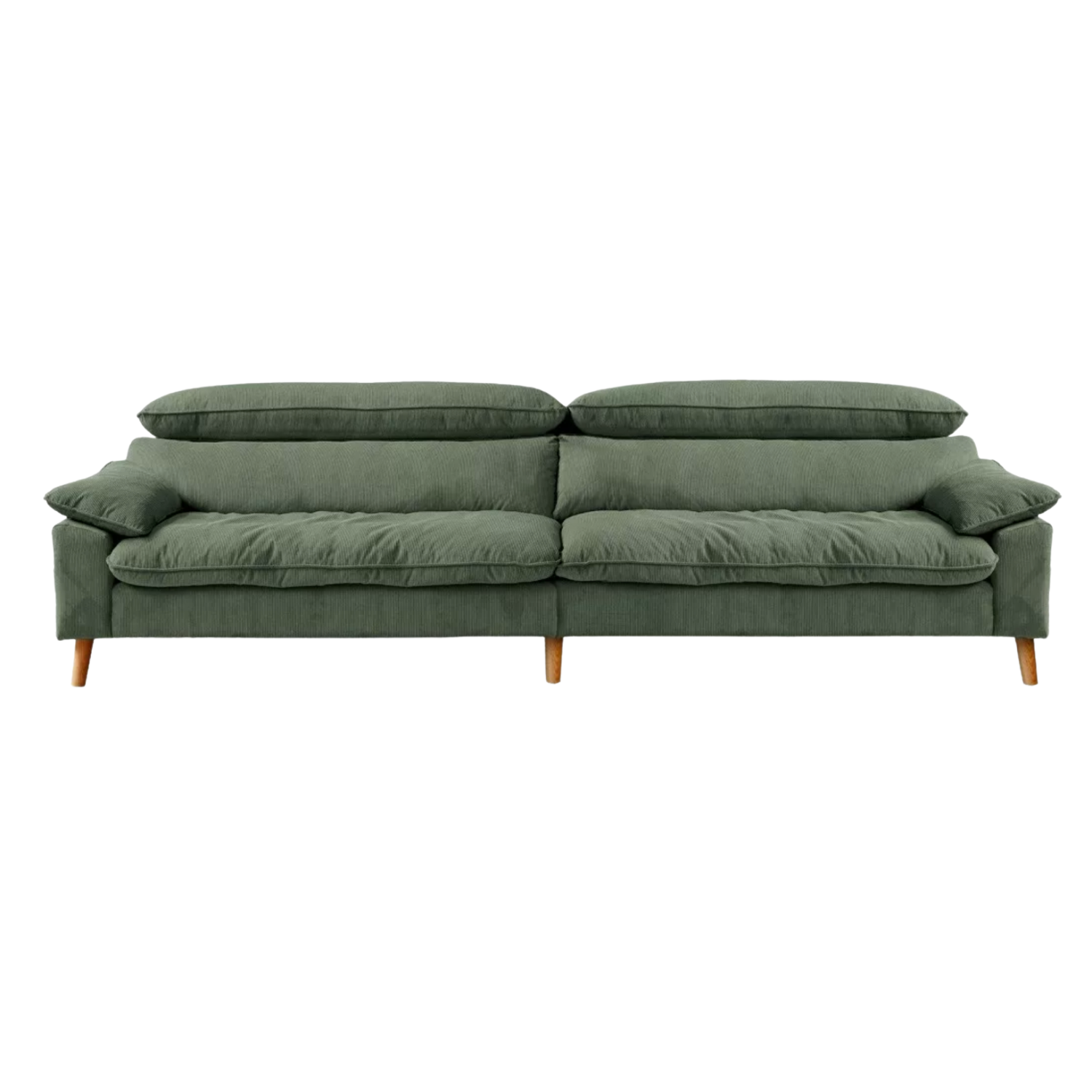 Fabric High Back Straight Sofa Modern