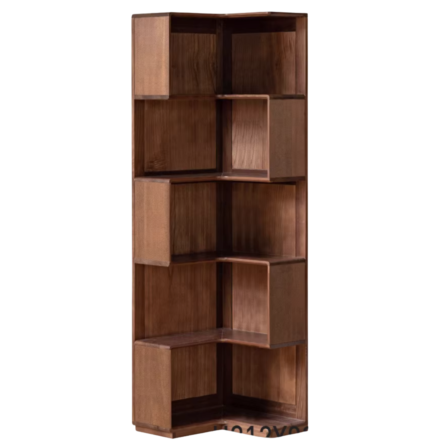 Sandalwood, Black Walnut Solid Wood Corner Storage Bookcase