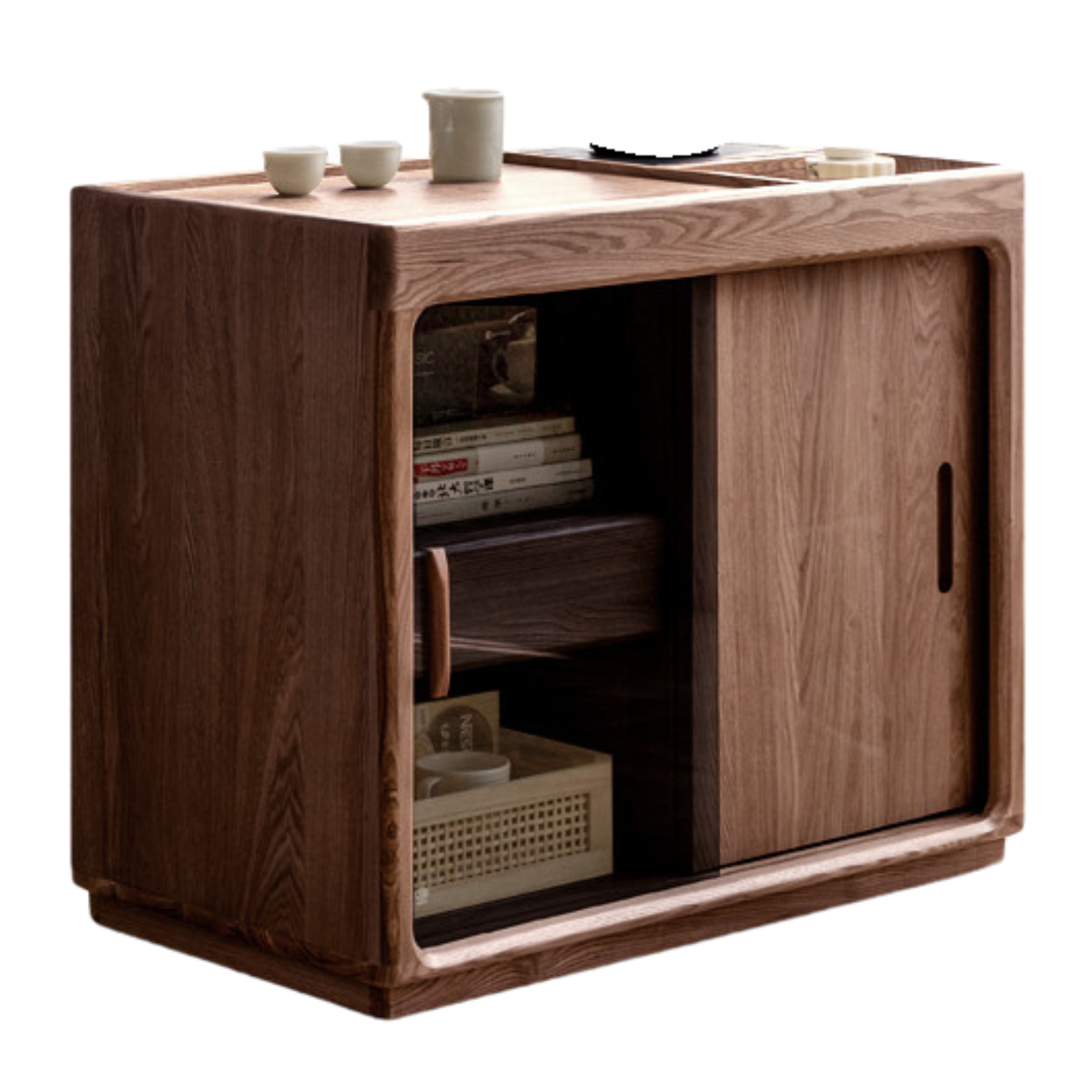 Oak, Ash Solid Wood Tea Maker Integrated Tea Table