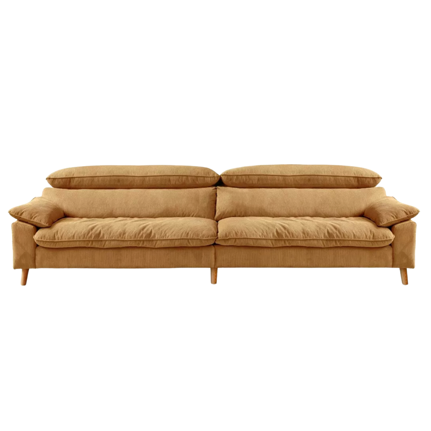 Fabric High Back Straight Sofa Modern.