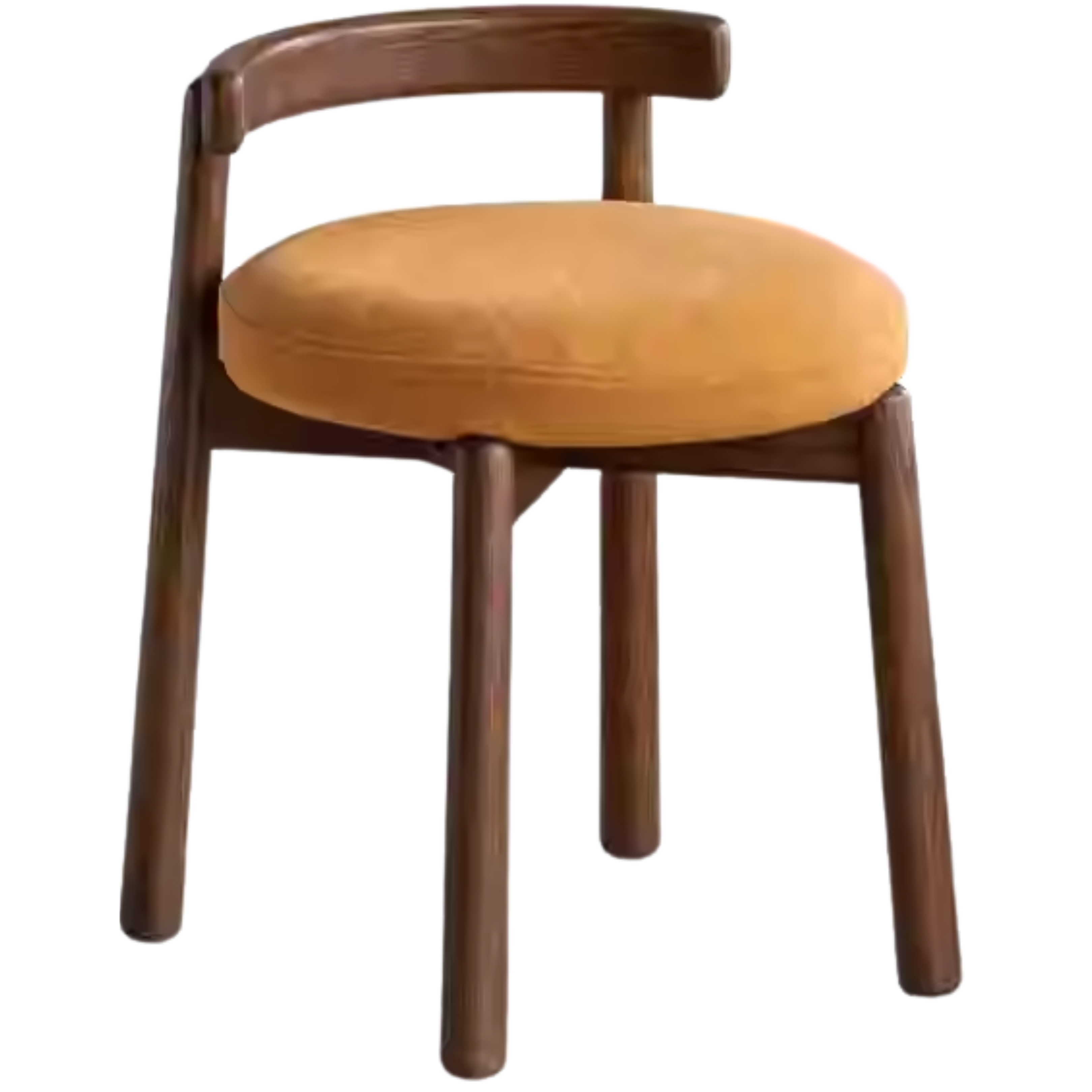Black Walnut, Oak Solid Wood, Solid RubberWood Makeup Stool