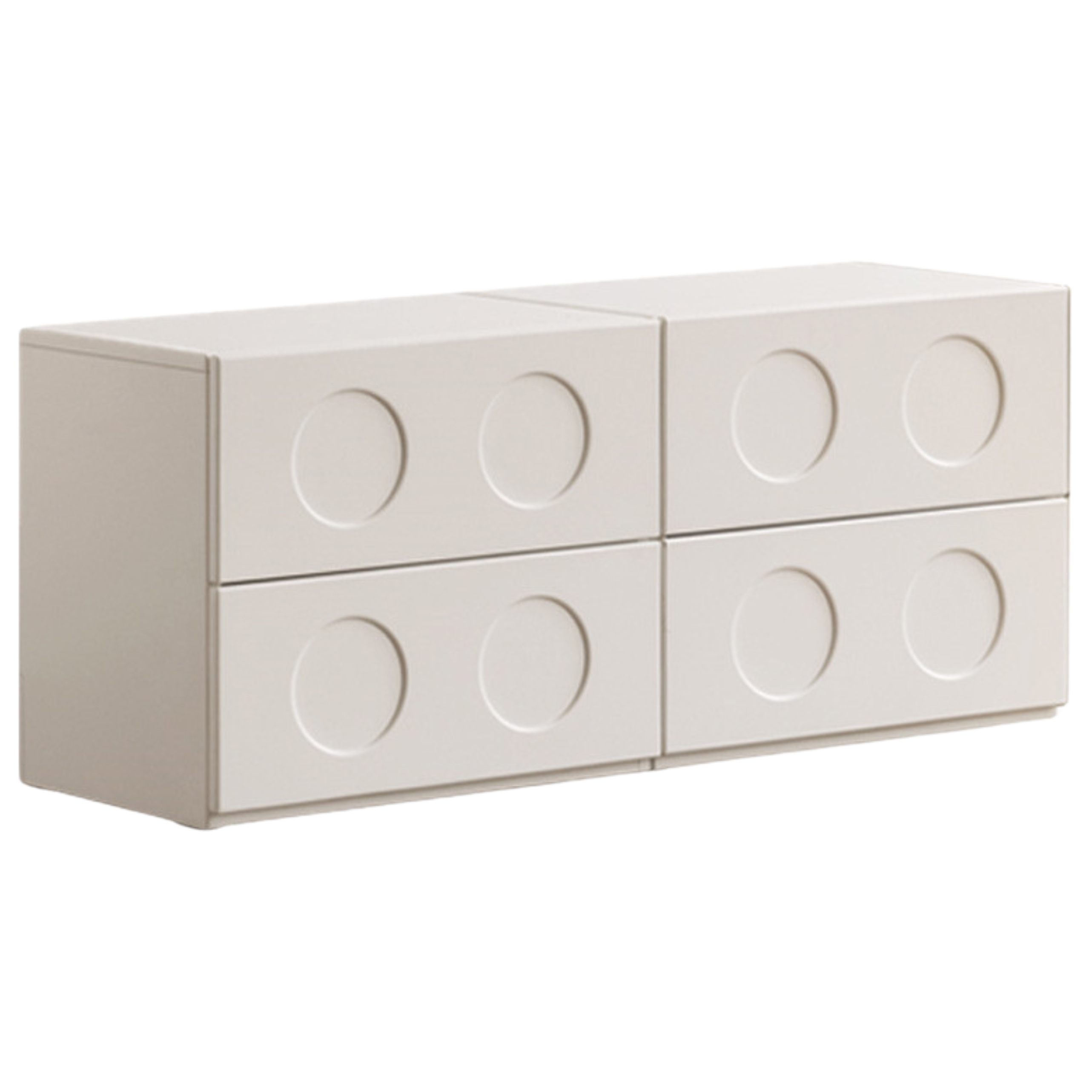 Poplar Solid Wood French Cream Style Module Combination TV Cabinet.