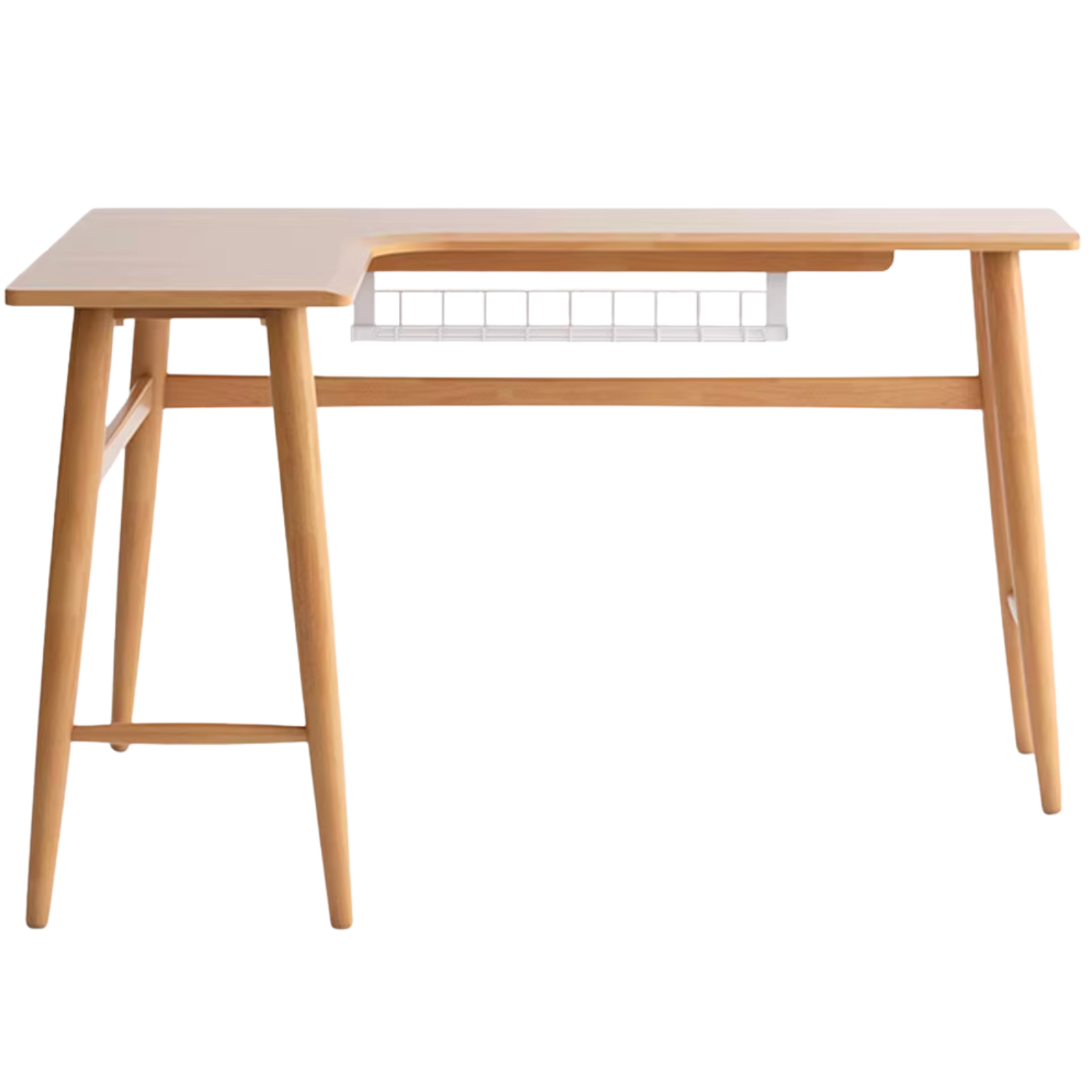 Oak, Rubberwood Solid Wood Corner Table Study Office Desk