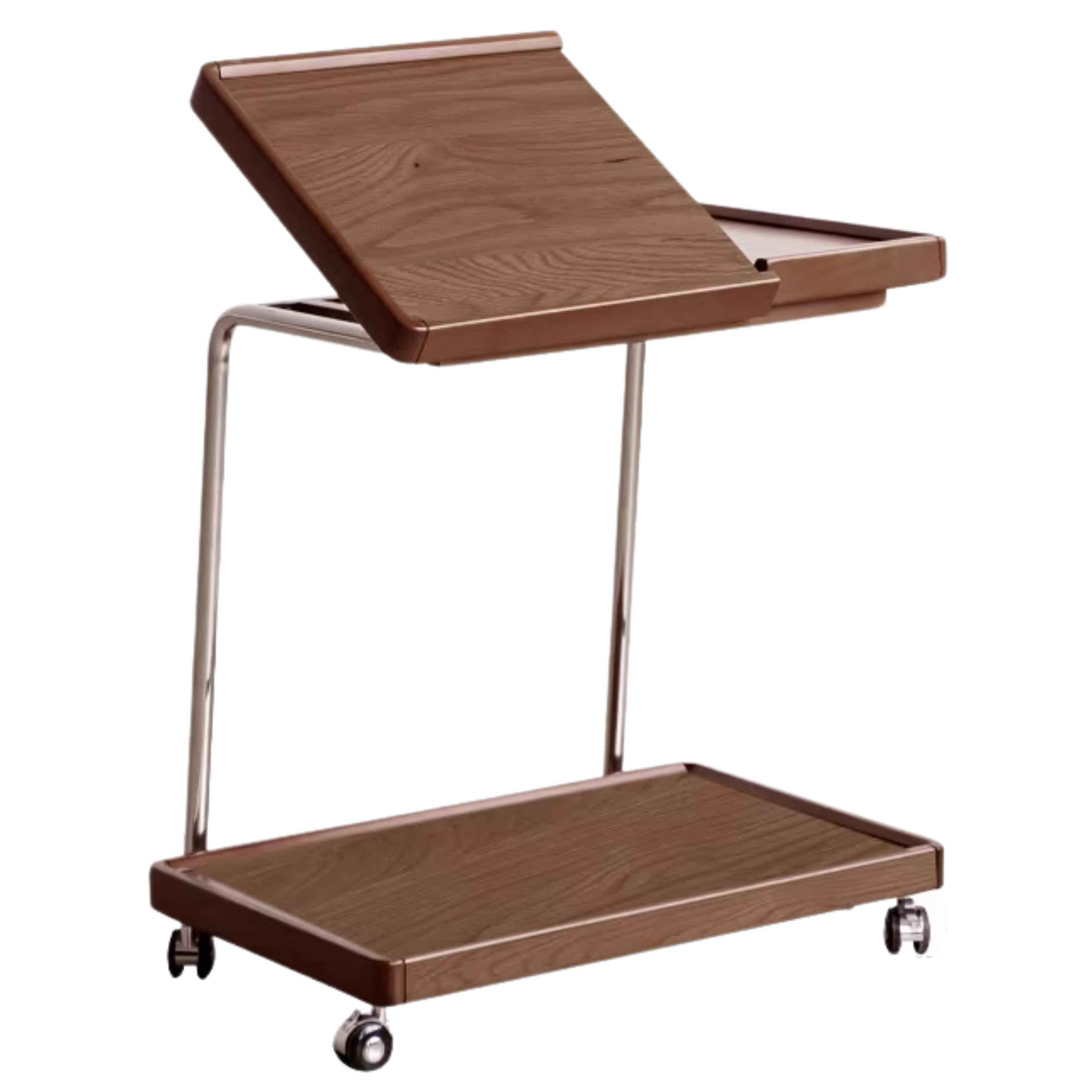 Poplar, Cherry, Black Walnut, Oak Solid Wood Mobile Side Table