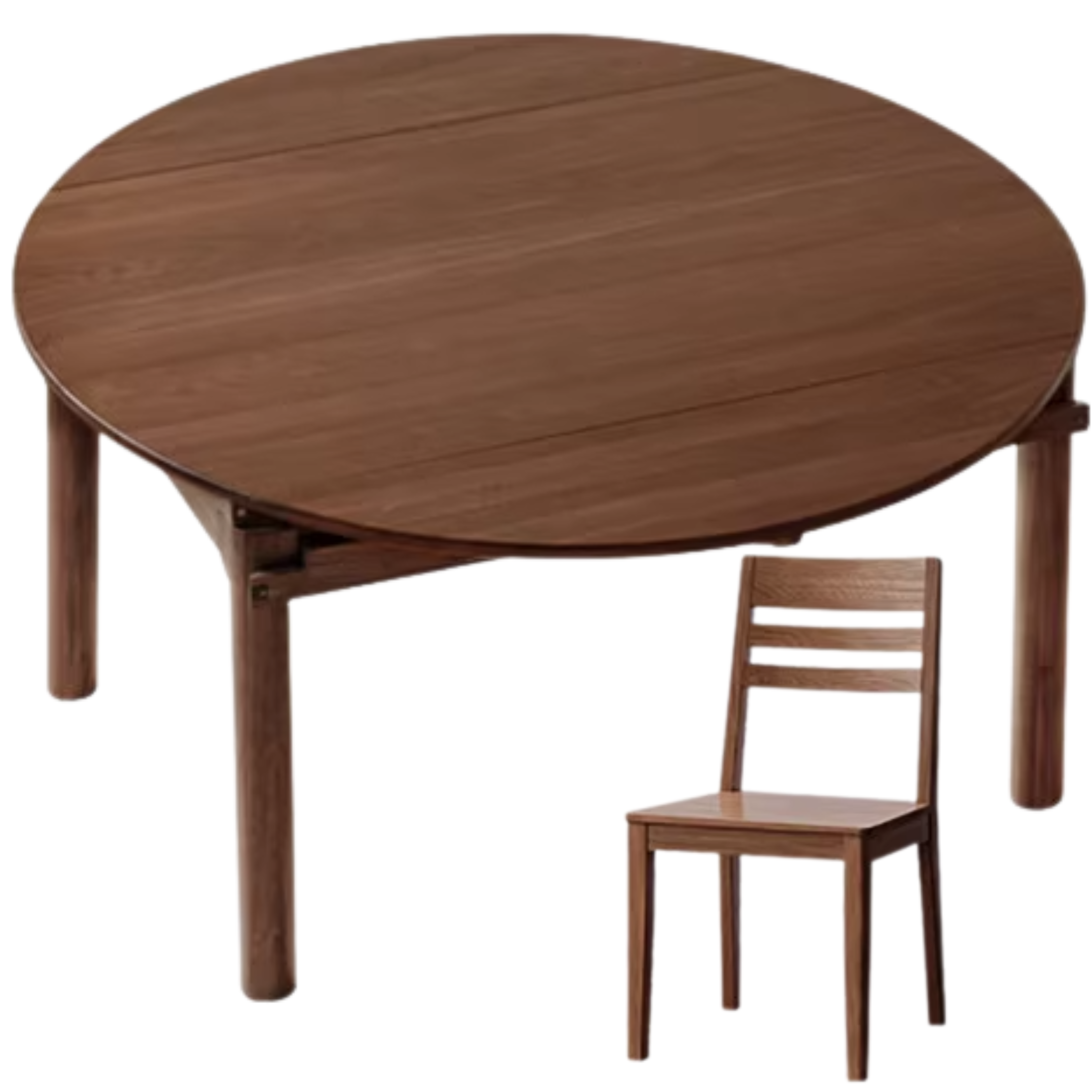 Ash, Oak, Black Walnut Solid Wood Folding Dining Table
