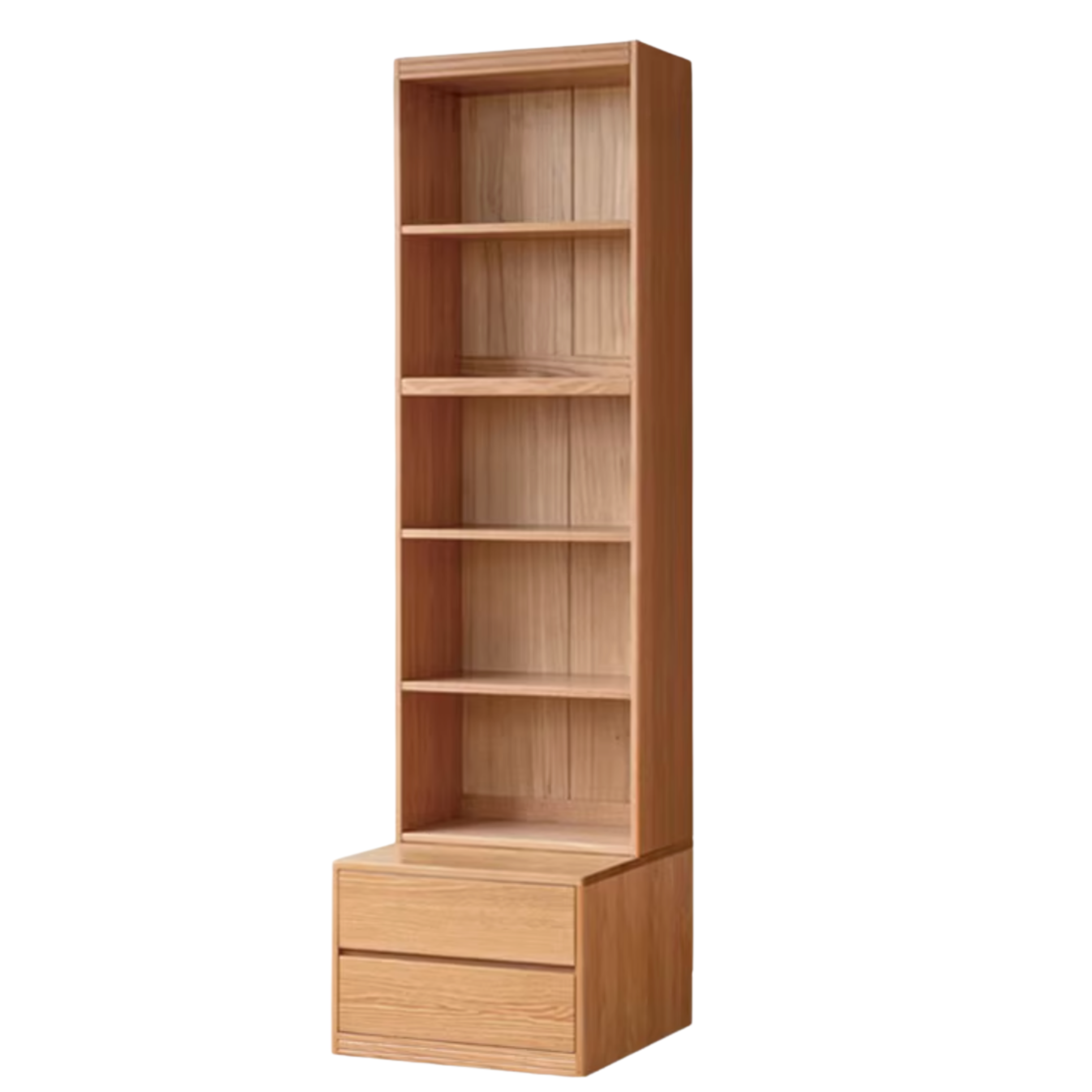 Ash, Oak Solid Wood Modern Combination Bookcase Integrated Card Seat