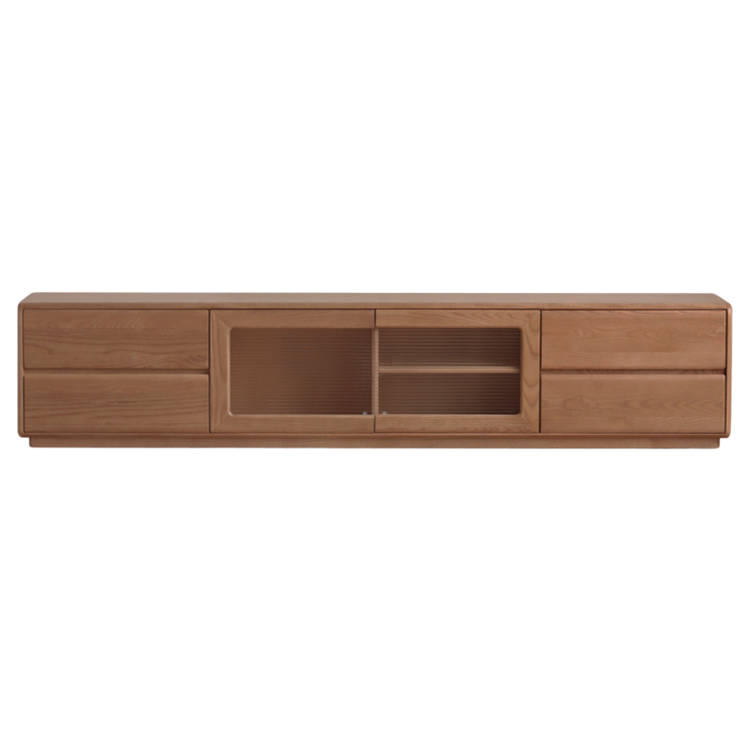 Ash Solid Wood High Floor Storage TV Cabinet.