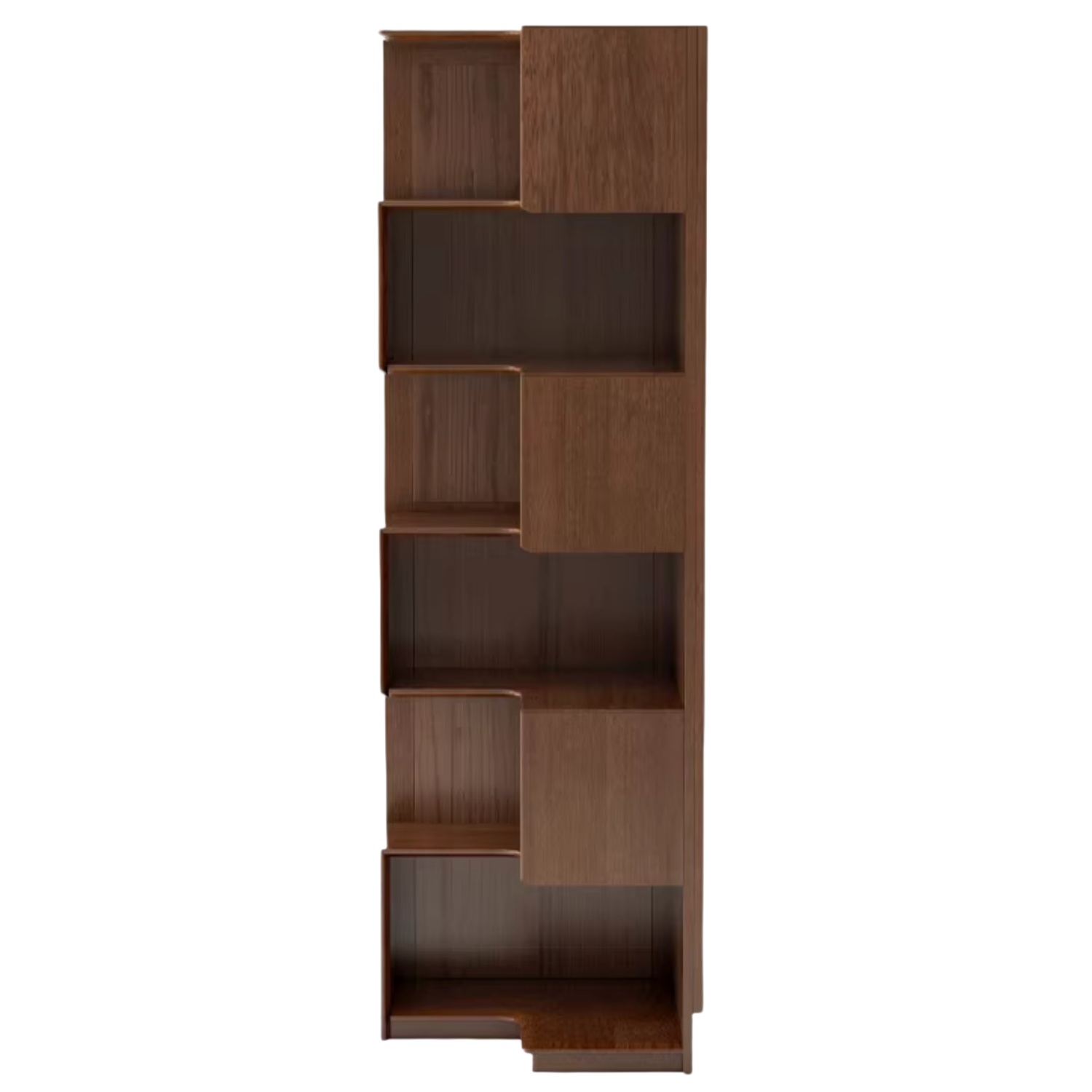 Sandalwood, Black Walnut Solid Wood Corner Storage Bookcase