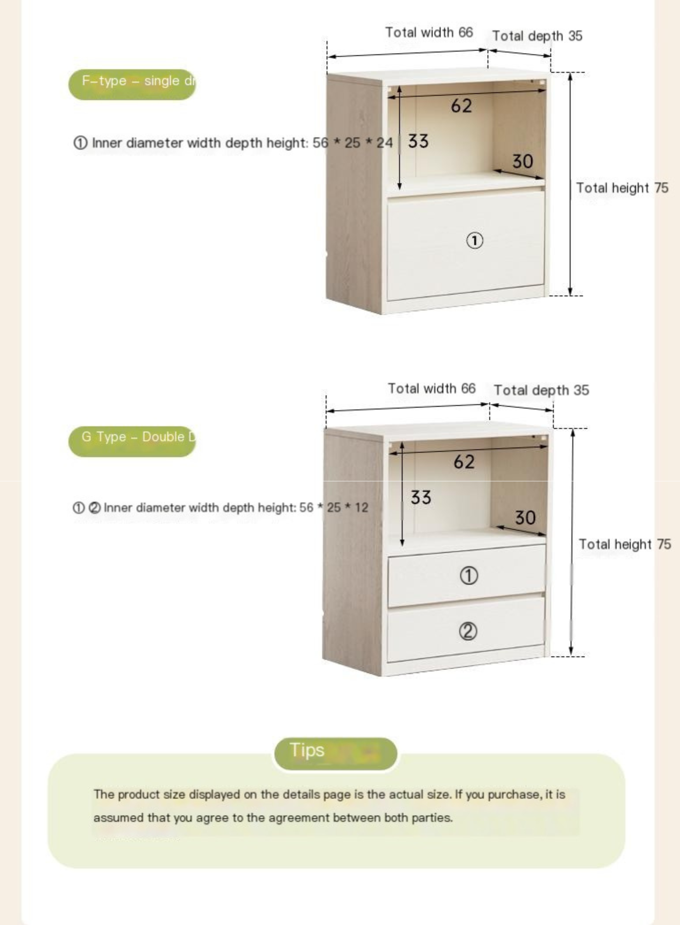Oak Solid Wood Cream Style Modern Bookcase