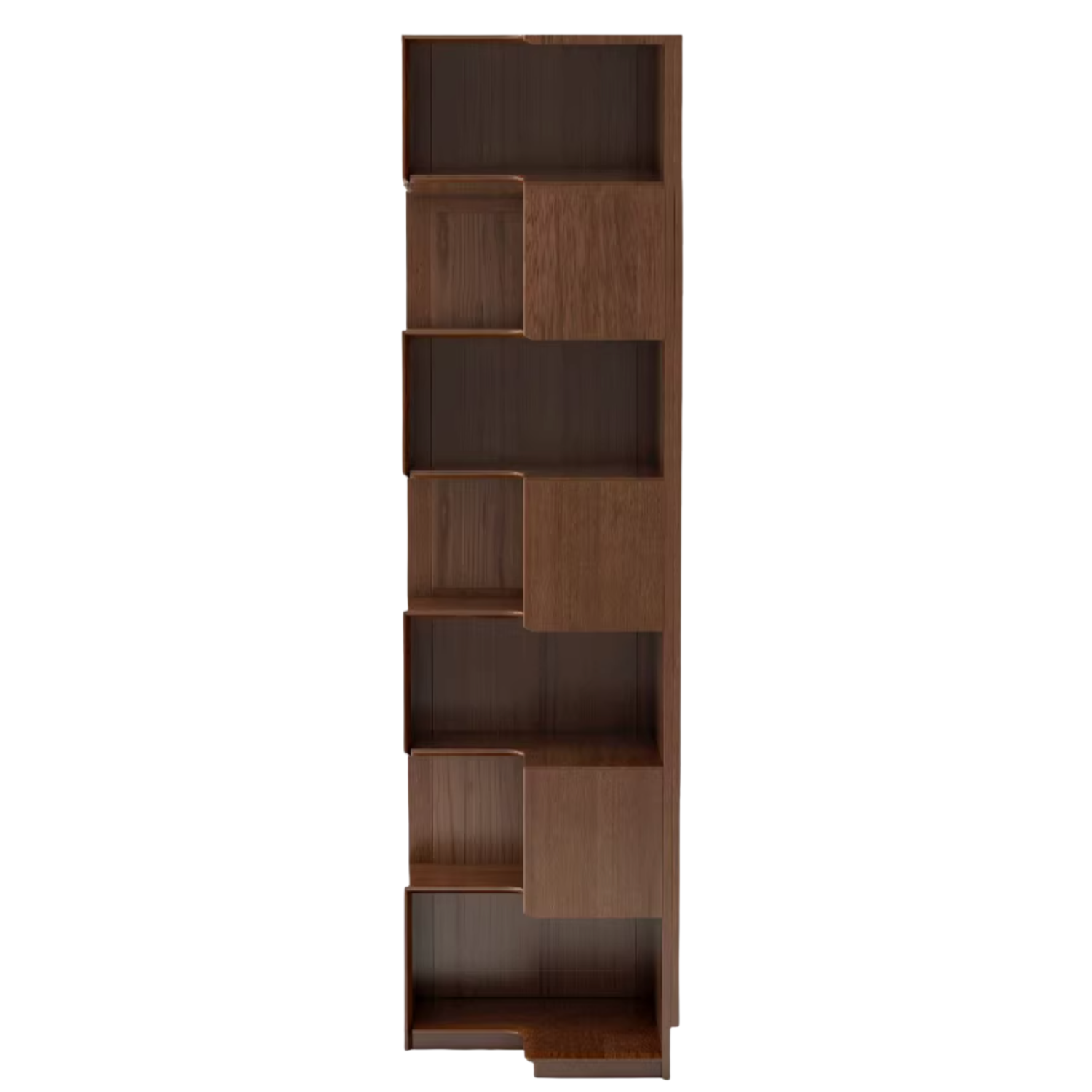 Sandalwood, Black Walnut Solid Wood Corner Storage Bookcase